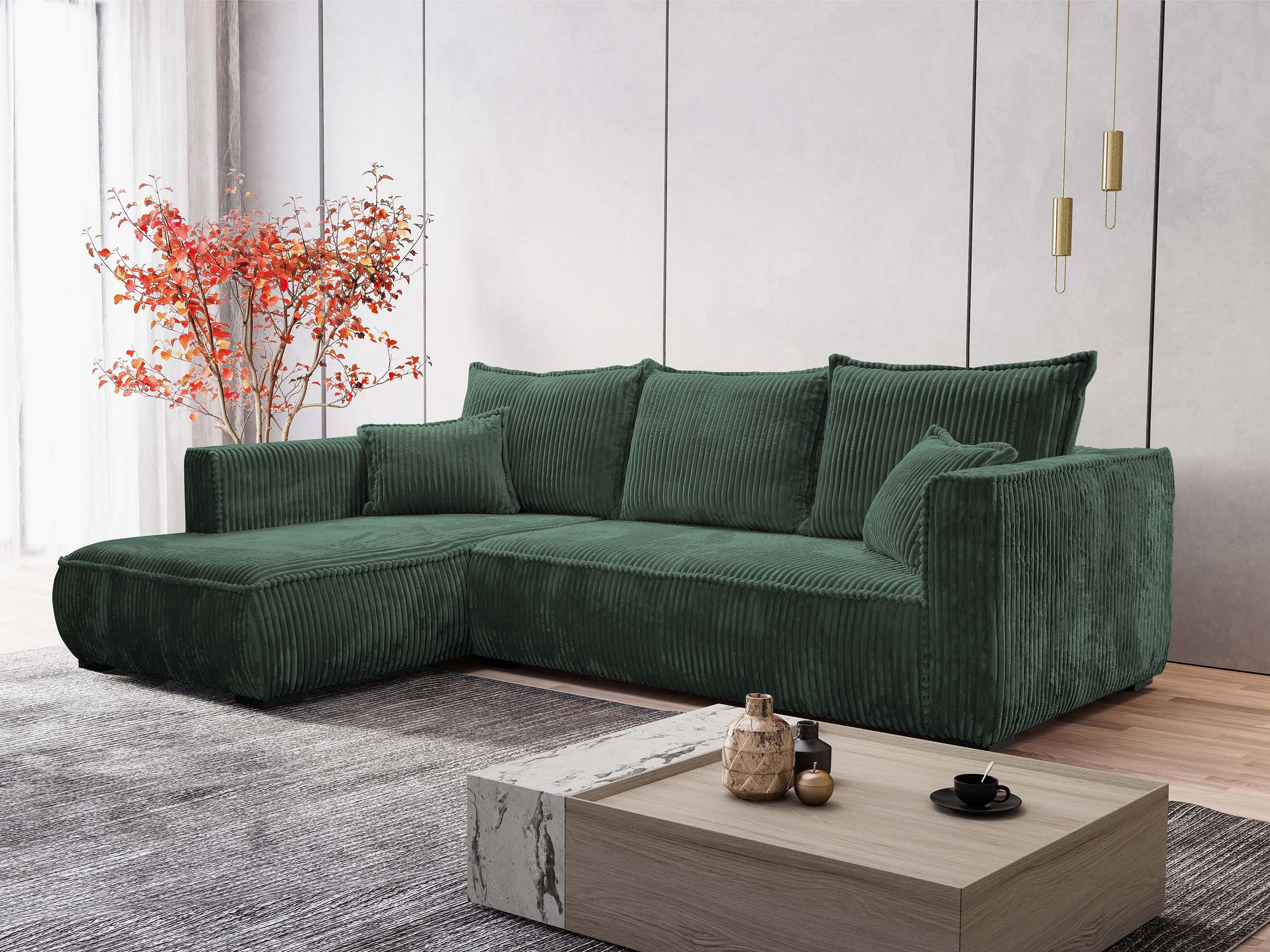 Ъглов диван TrendyNest Circas (Tilia 39)