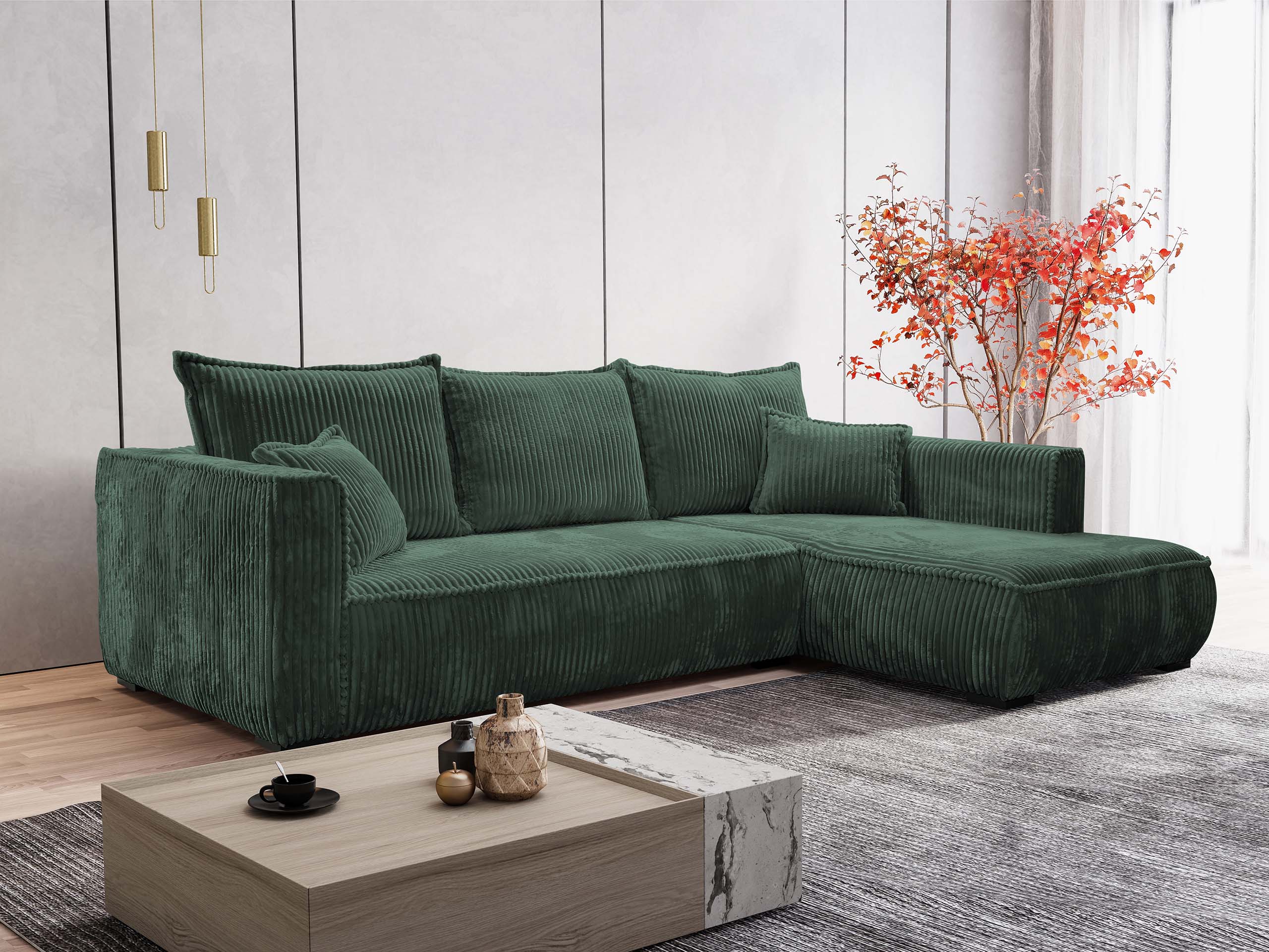 Ъглов диван TrendyNest Circas (Tilia 39)
