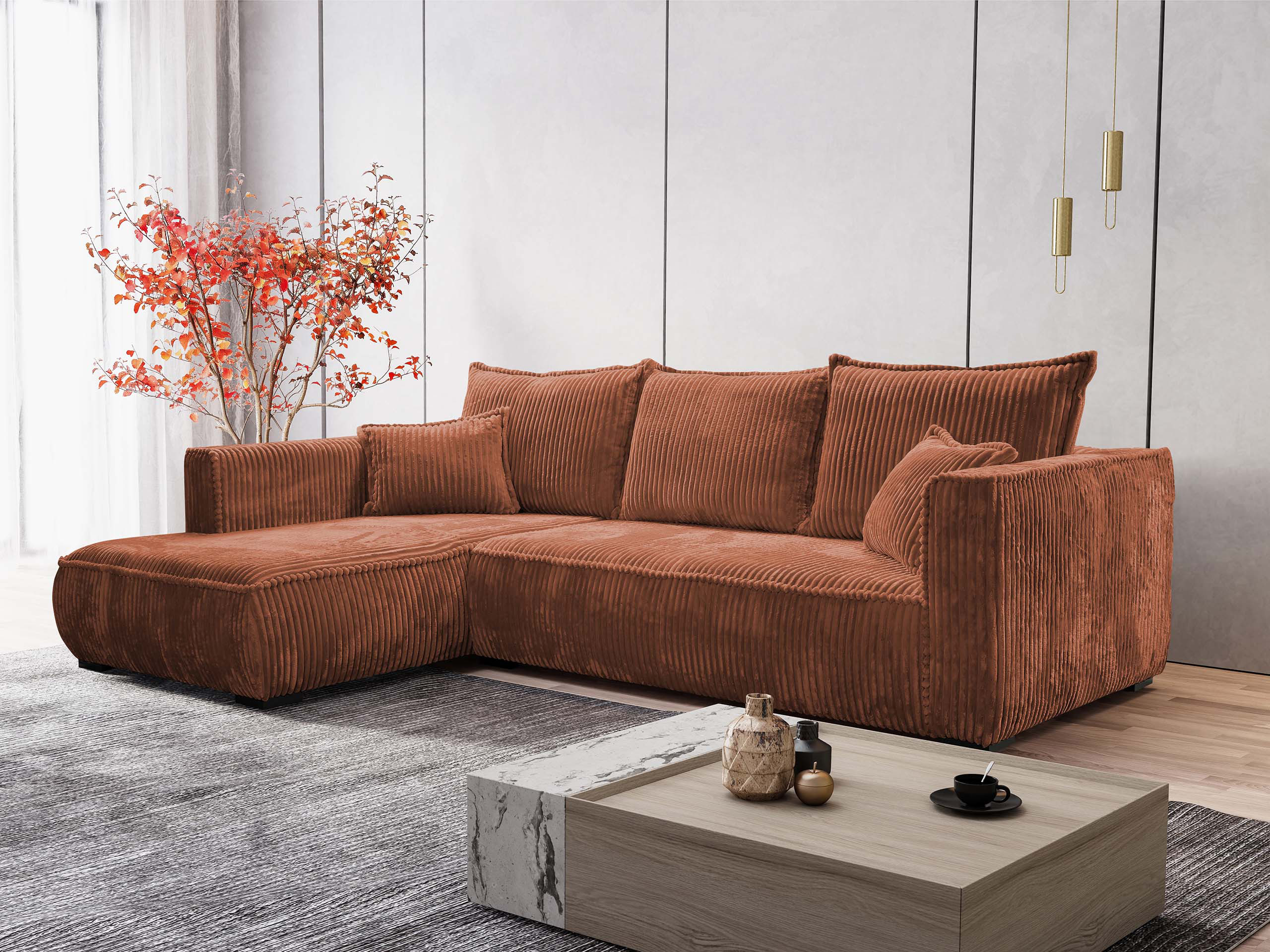 Ъглов диван TrendyNest Circas (Tilia 52)