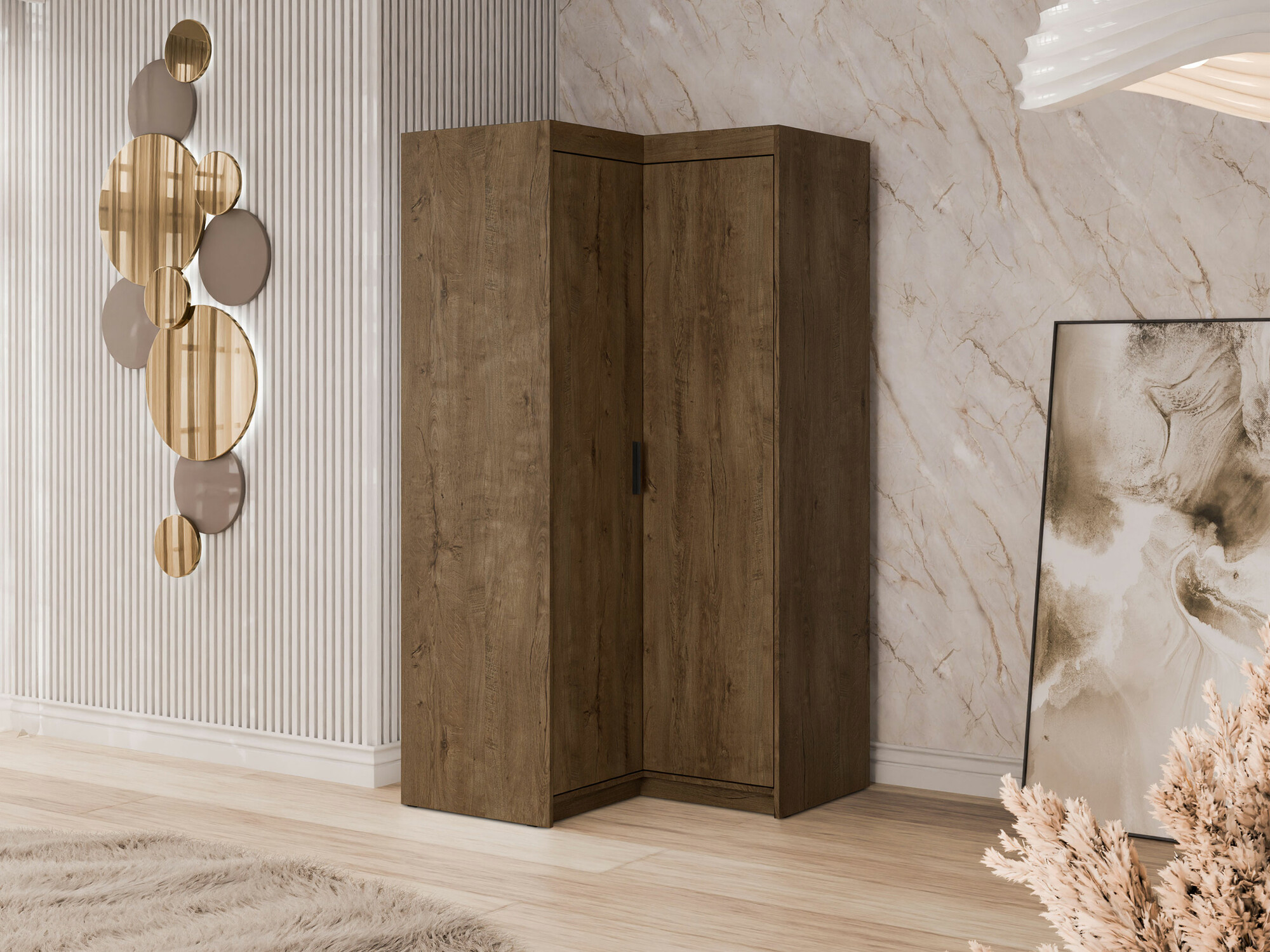 Ъглов гардероб SB4743 c малък дефект