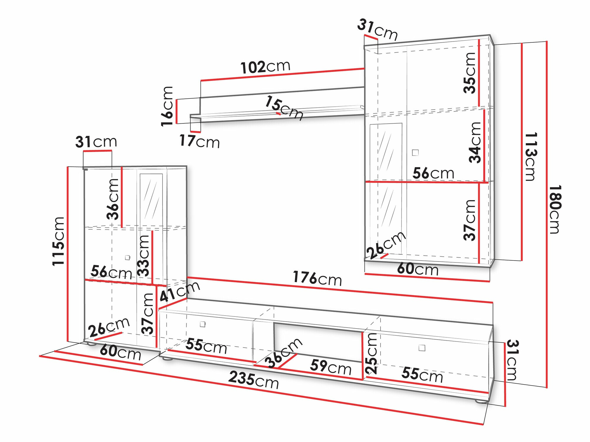 Комплект за хол SB4747 c малък дефект