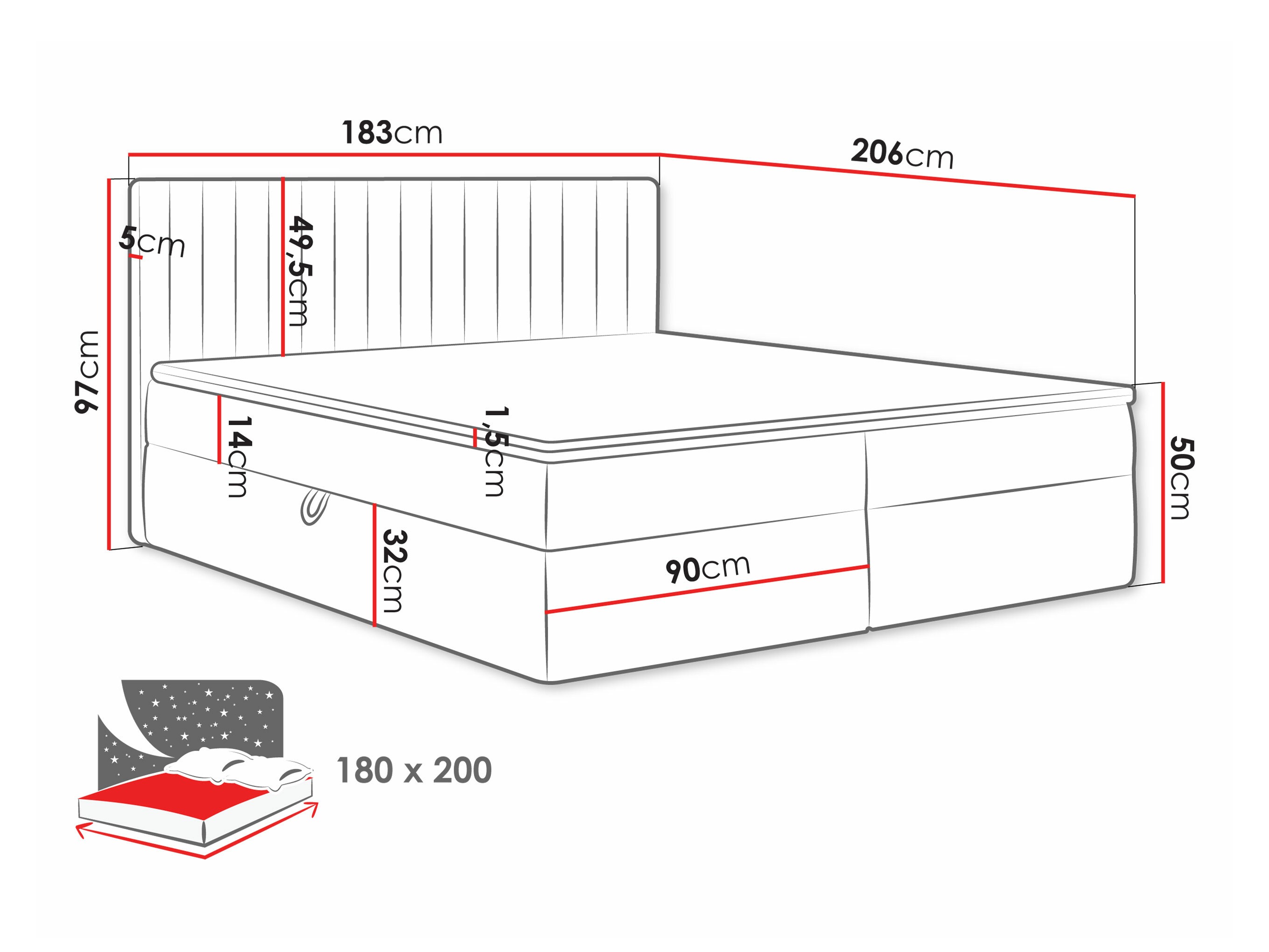 Континентално легло SB4766