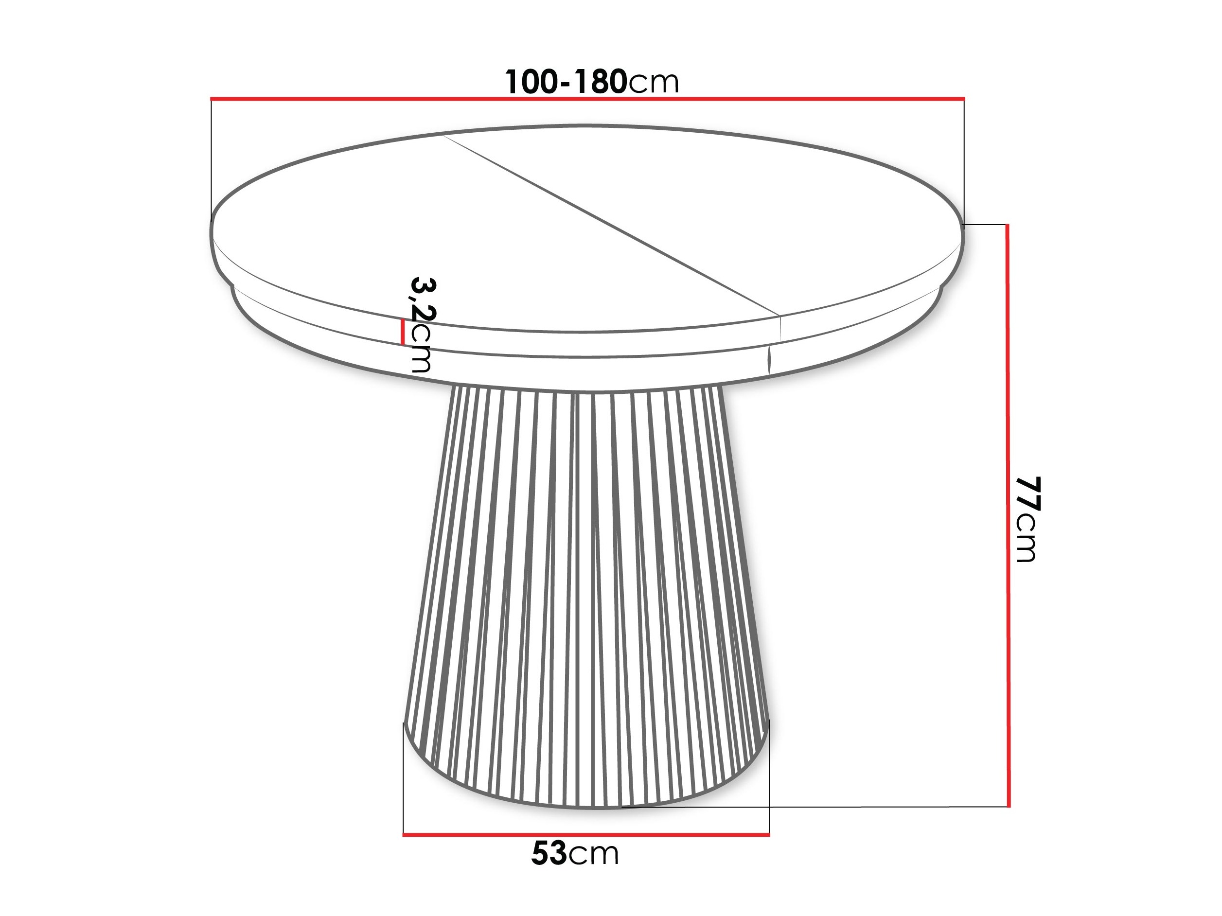 Маса Stanton 151 (Бял)