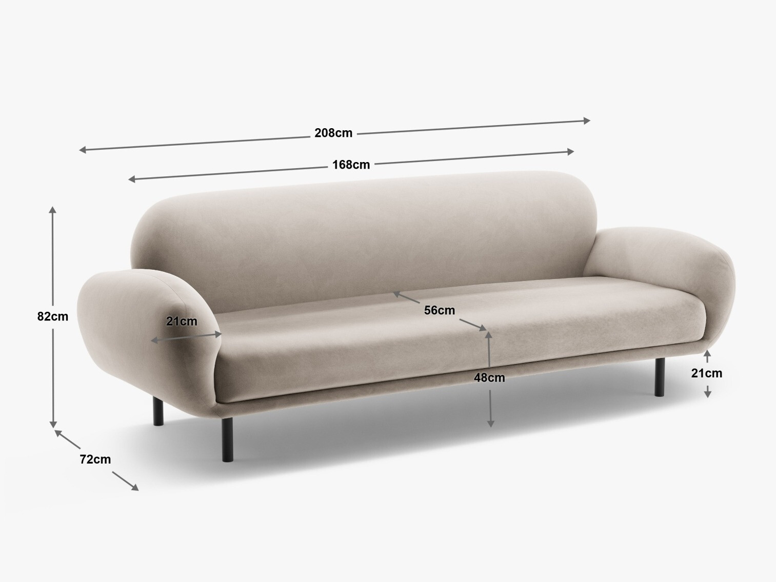 Диван Beckley 344 (Silencio 86)