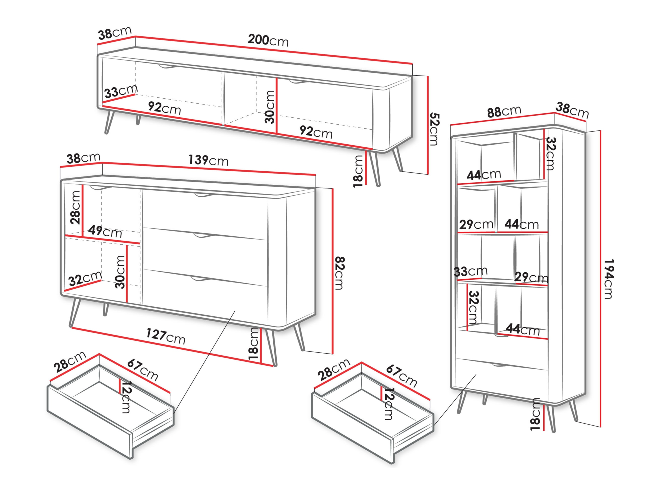 Комплект за хол Lectum I (Бежов)