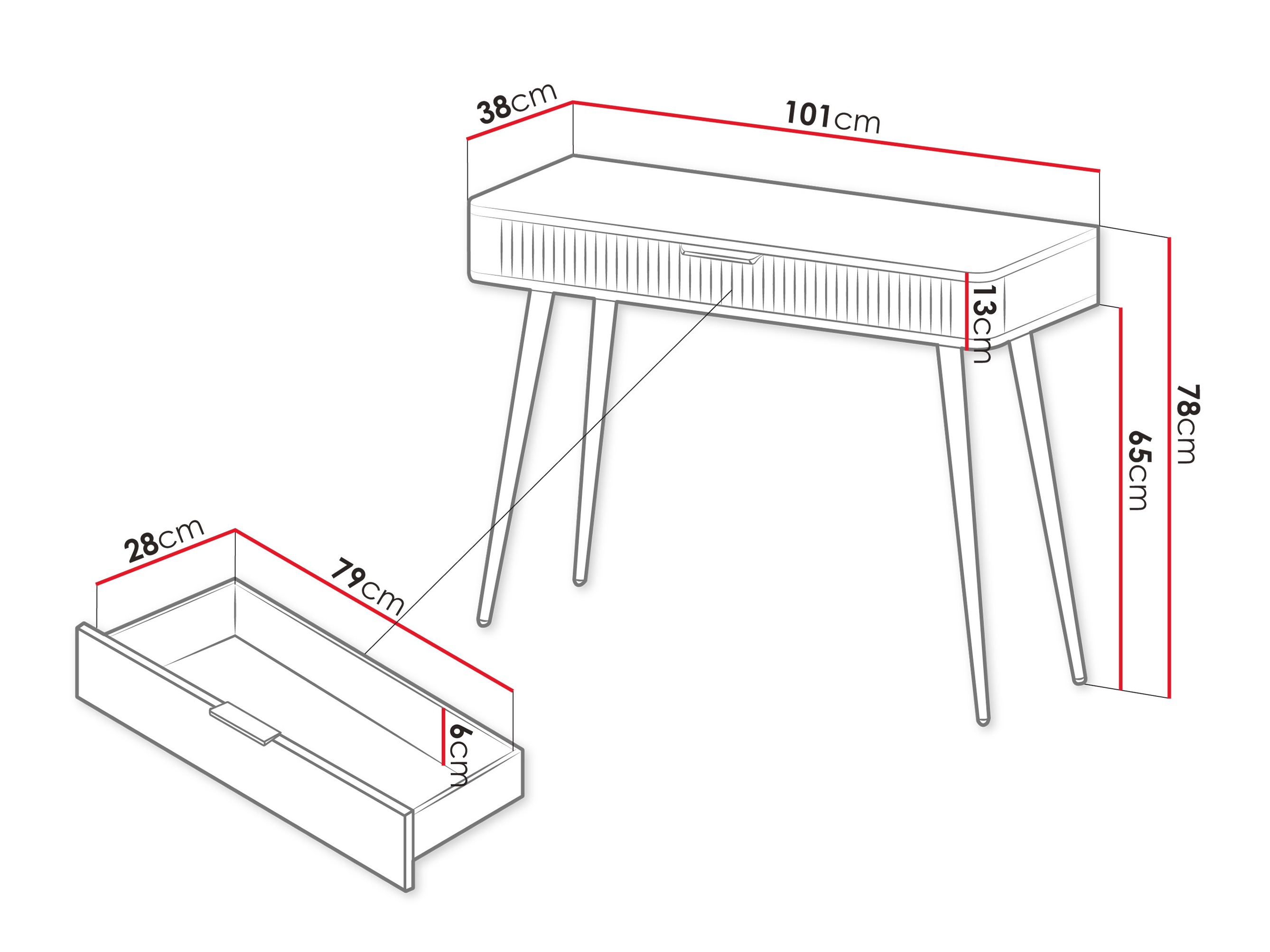 Конзолна маса Lectum (Бежов)
