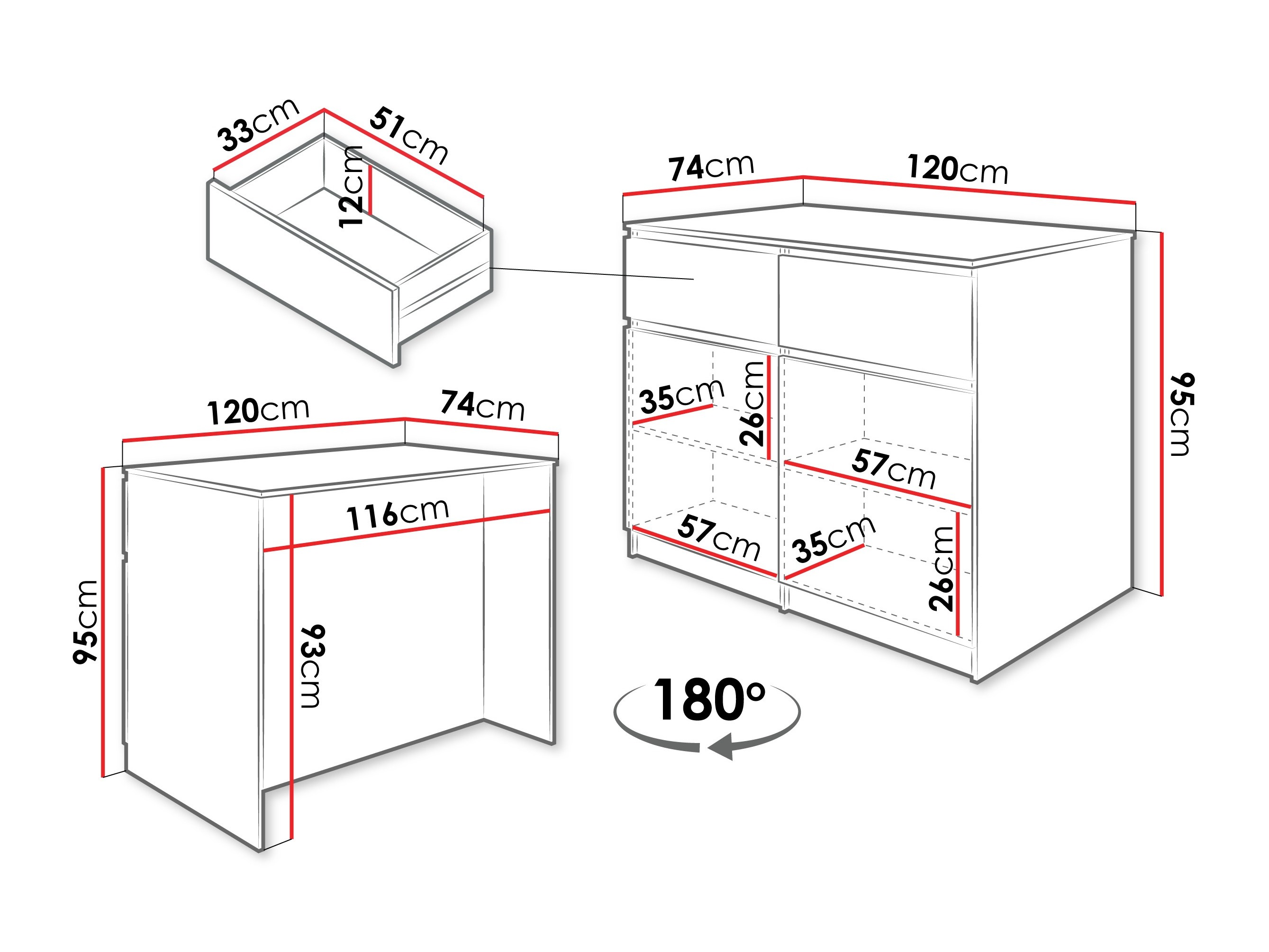 Кухненски остров Comfivo Cantal (Бял)