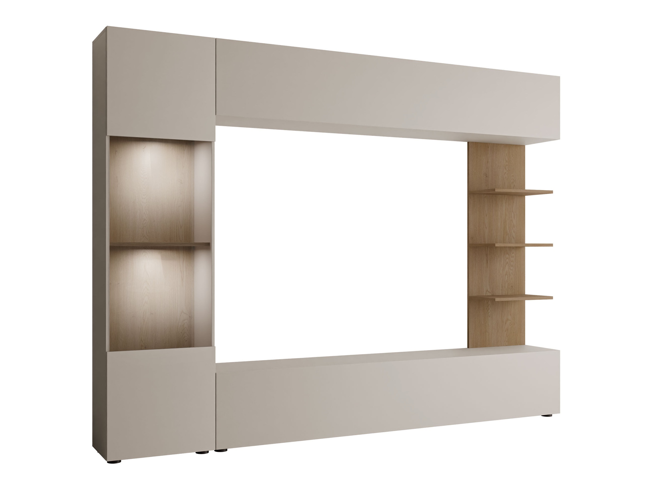 Комплект за хол Comfivo Animus (Кашмир + Дъб)