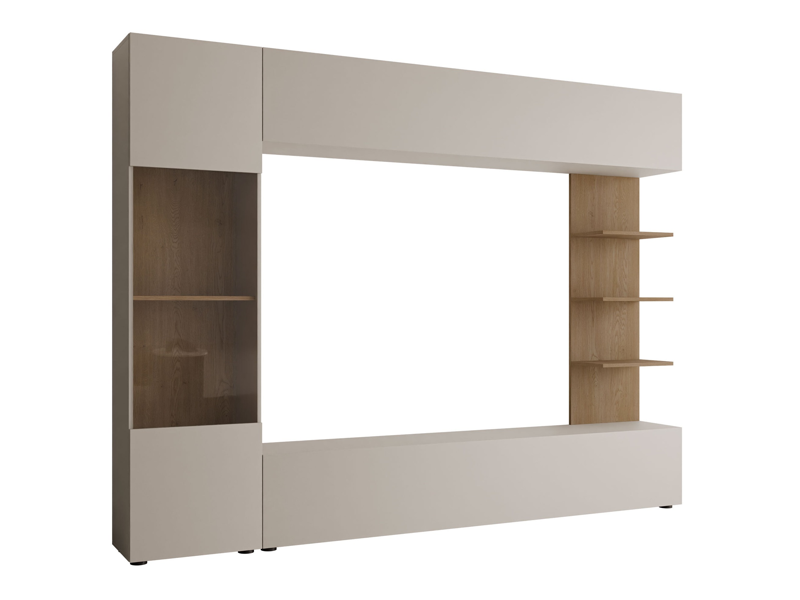 Комплект за хол Comfivo Animus (Кашмир + Дъб)