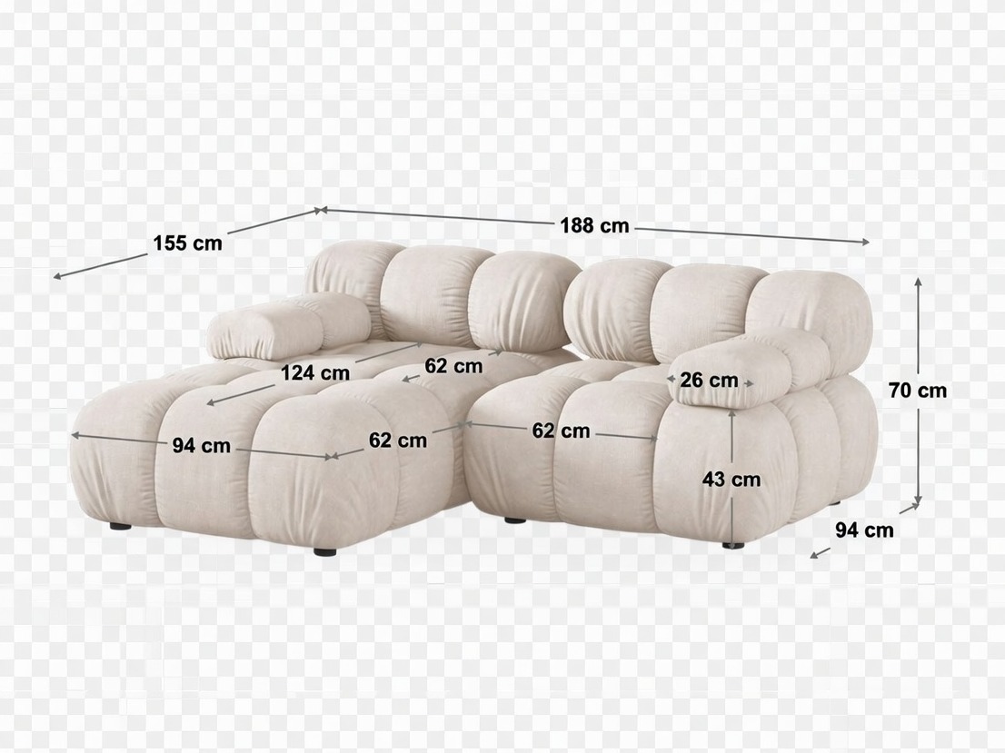 Модулен ъглов диван Caltenu 105 (Bluvel 19)