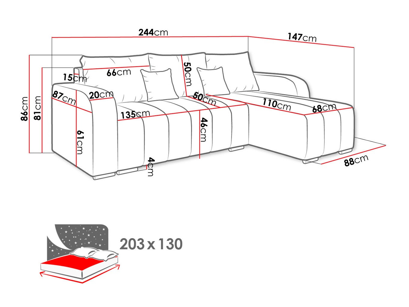 Ъглов диван Arvada 123 (Lambi 08)