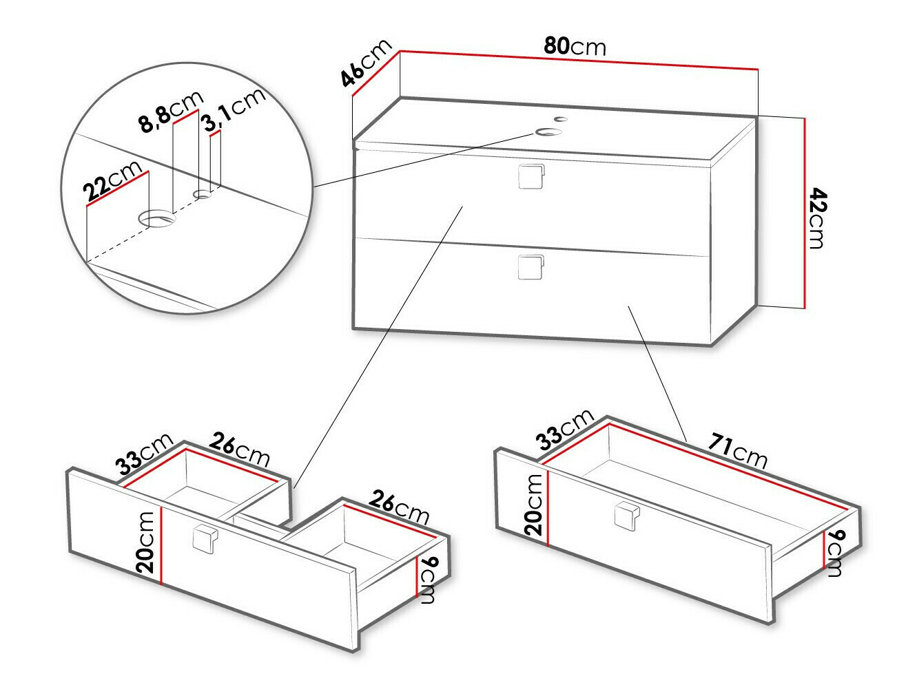 Окачен шкаф за мивка SB4797