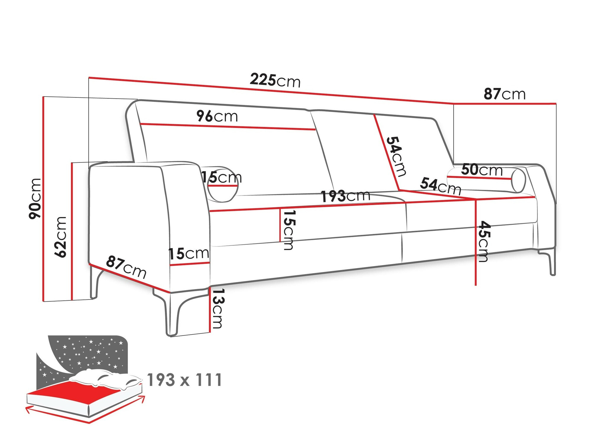 Разтегателен диван SB4817 c малък дефект