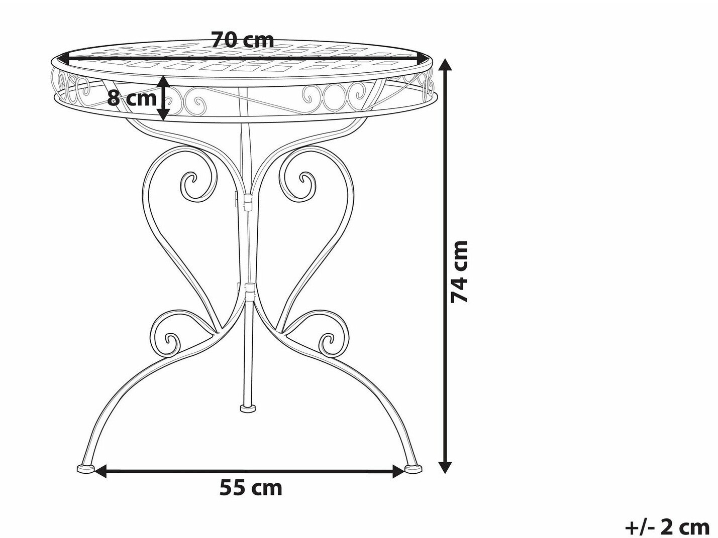 Градинска маса Berwyn 3225 (Роза)