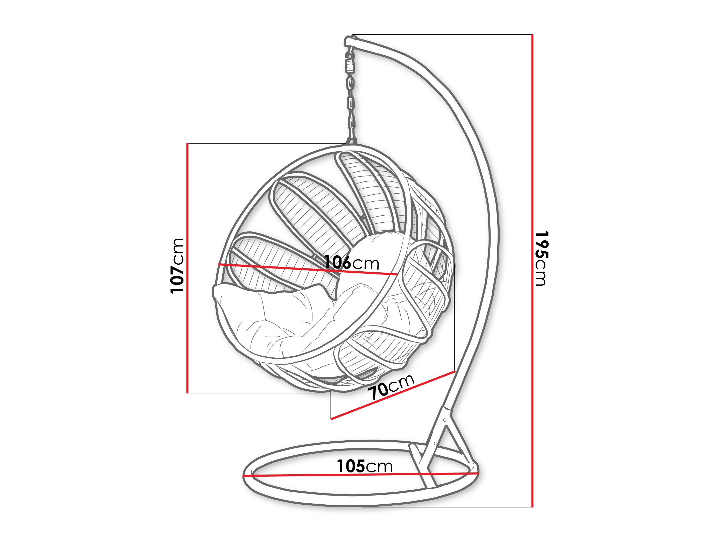 Градинска люлка Comfivo Ingenium (Тъмно зелено + Зелен)