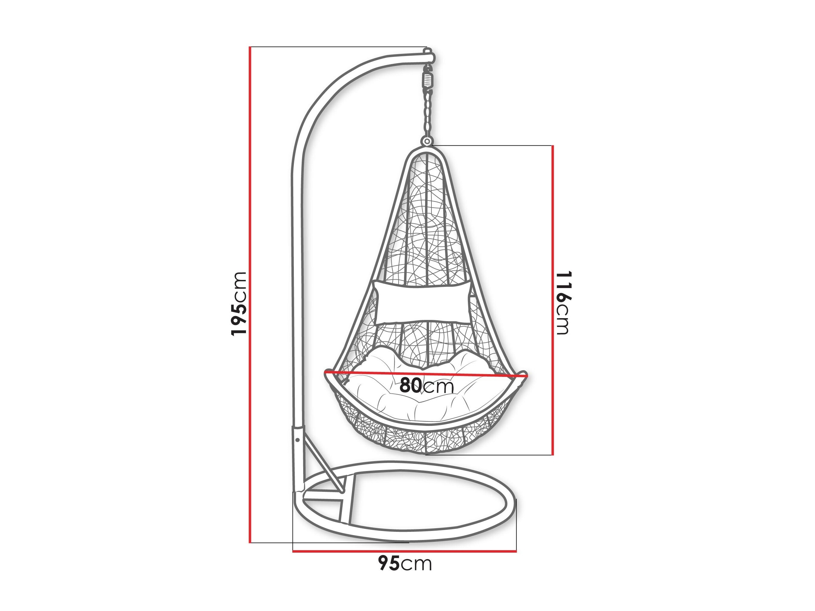Градинска люлка Comfivo Figae (Сив)