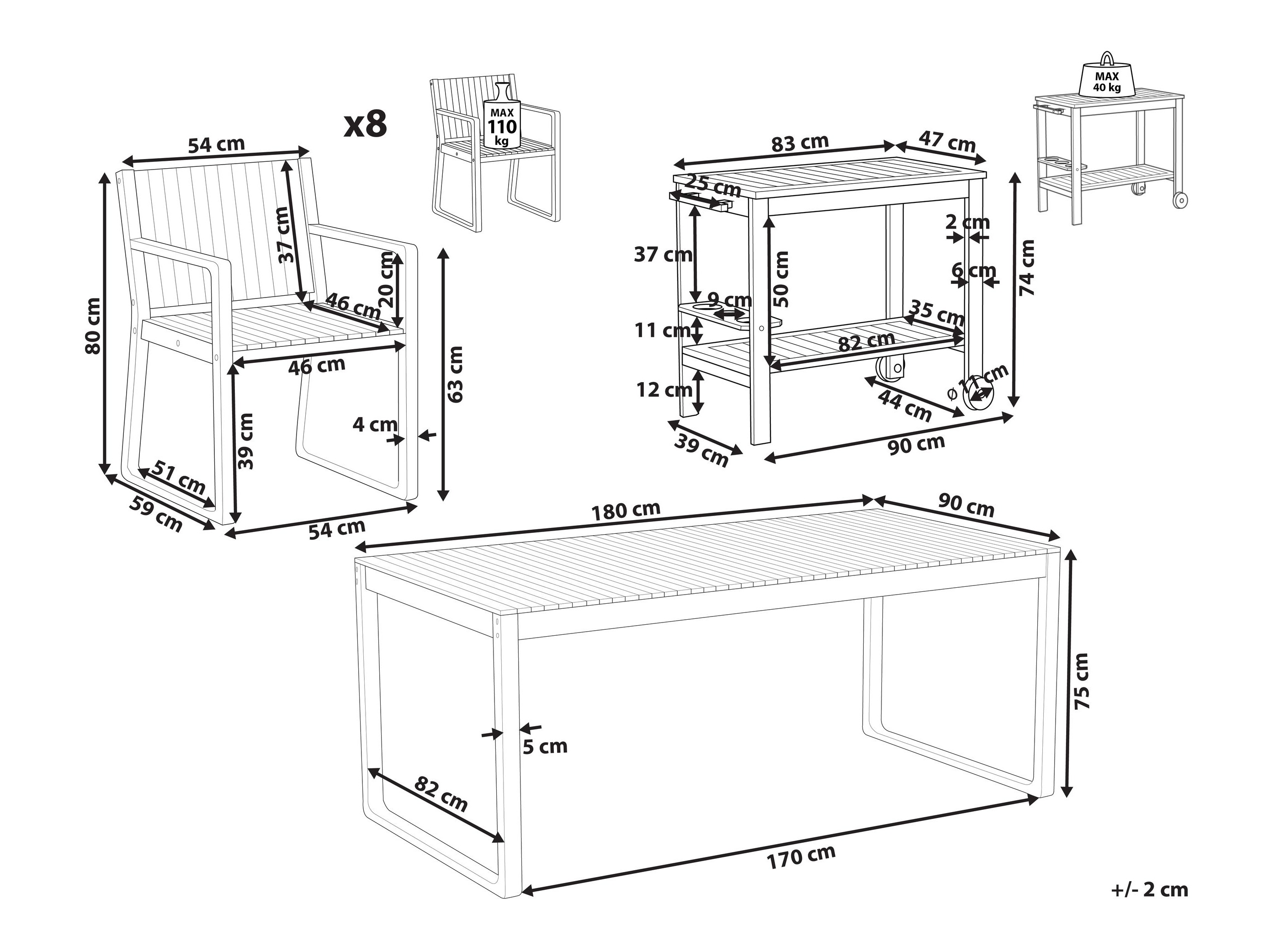 Градински комплект Berwyn 3231