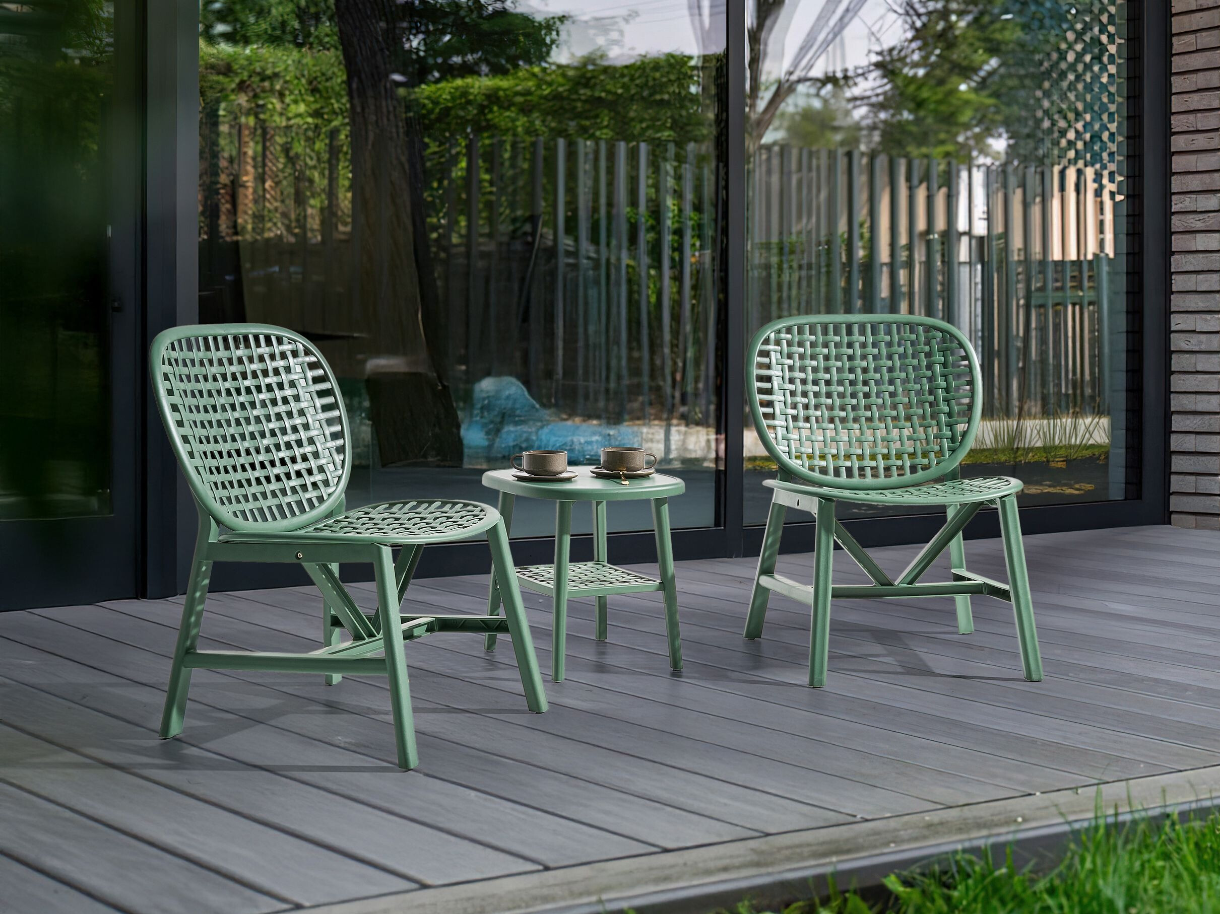 Комплект за балкон Berwyn 3236 (Зелен)