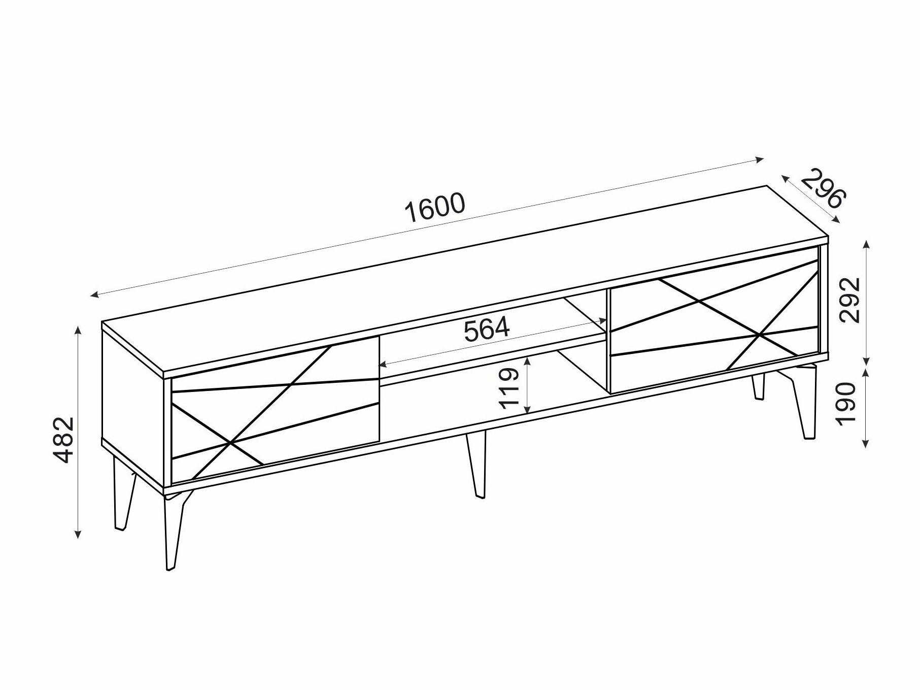 ТВ шкаф Kailua 2535 (Антрацит)