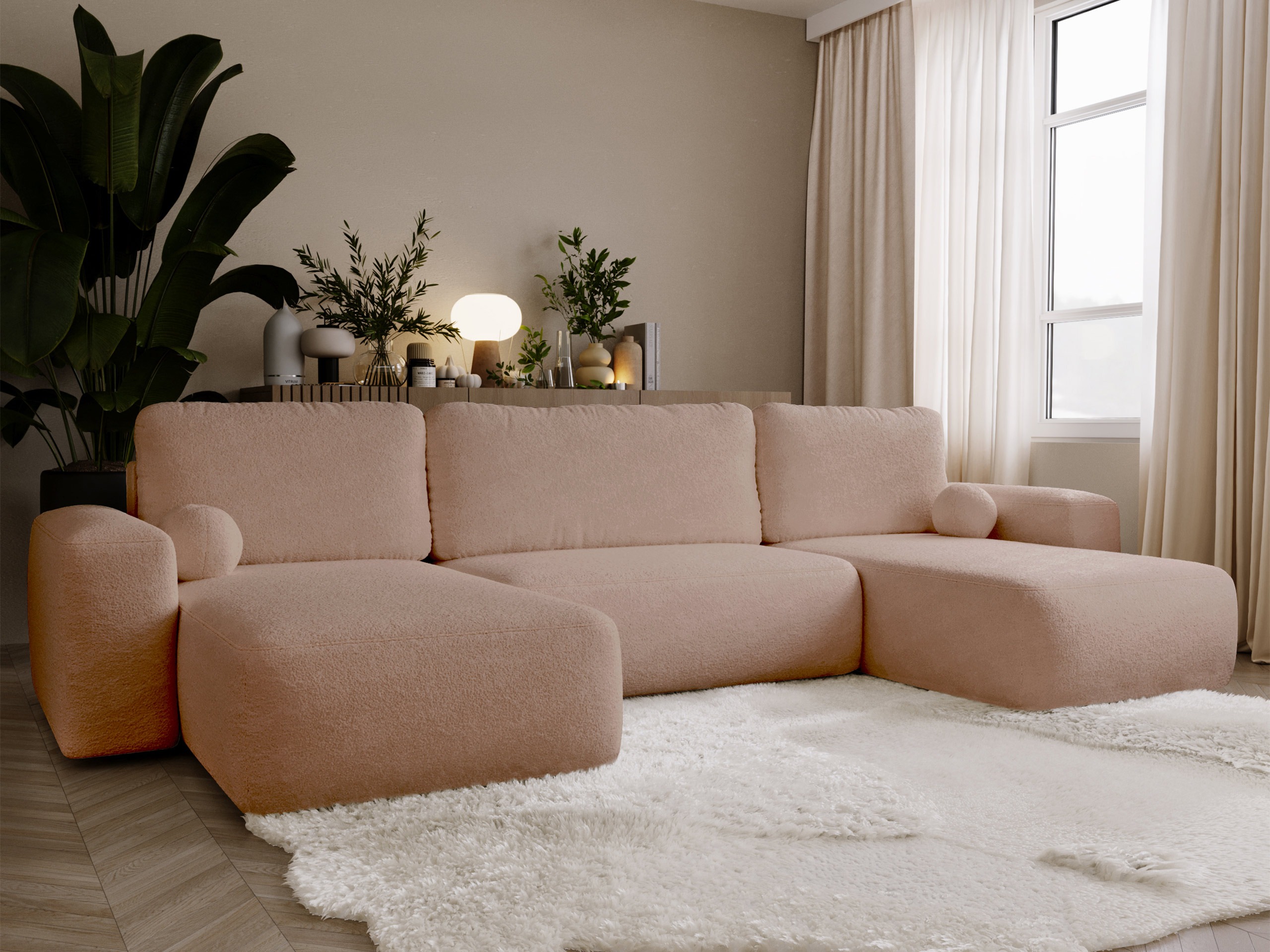 Ъглов диван TrendyNest Piscor (Coral 45)