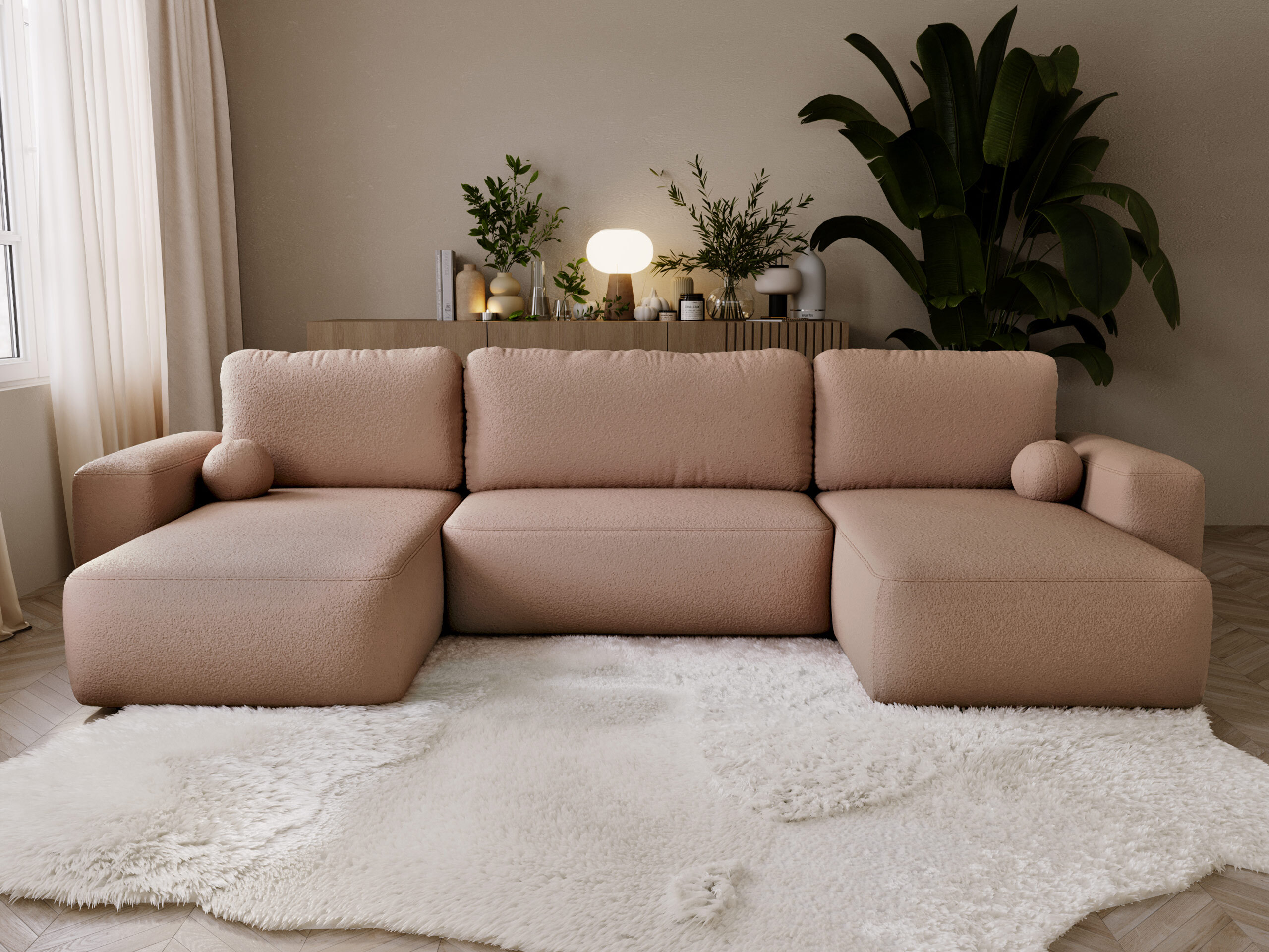 Ъглов диван TrendyNest Piscor (Coral 45)