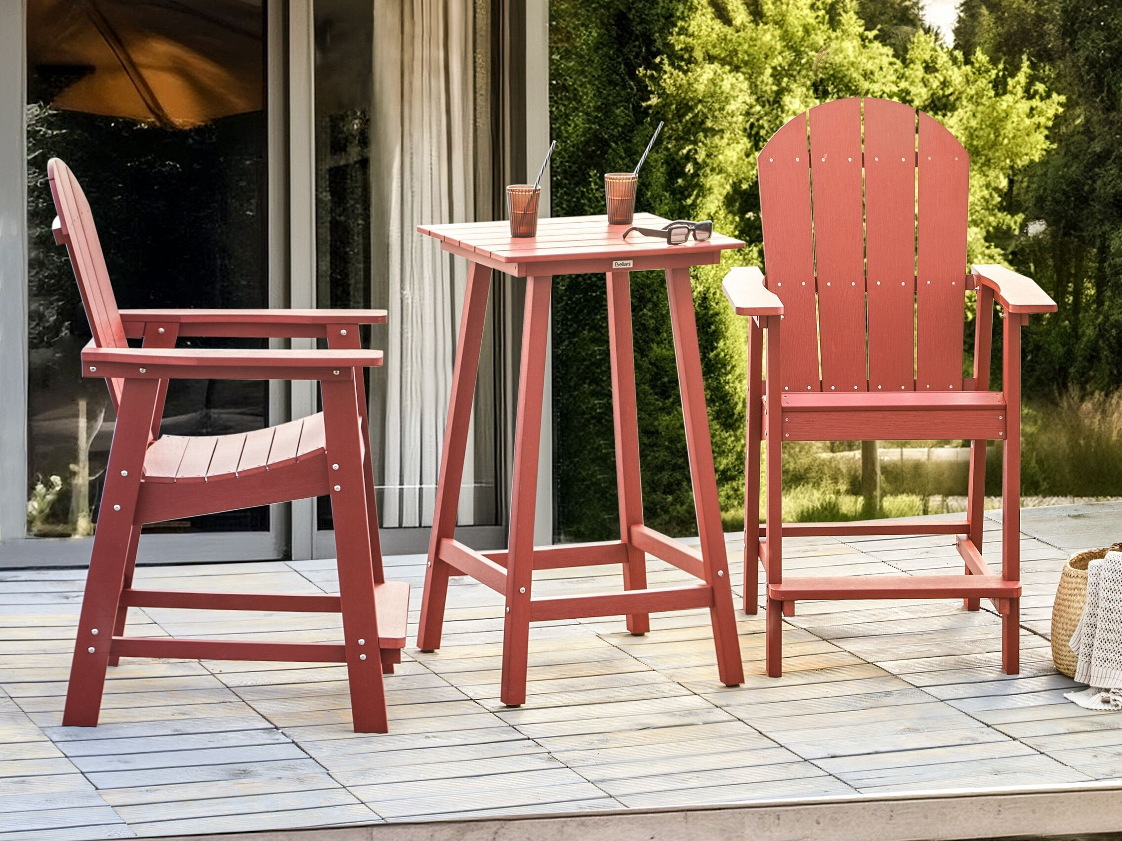 Комплект за балкон Berwyn 3249 (Червен)