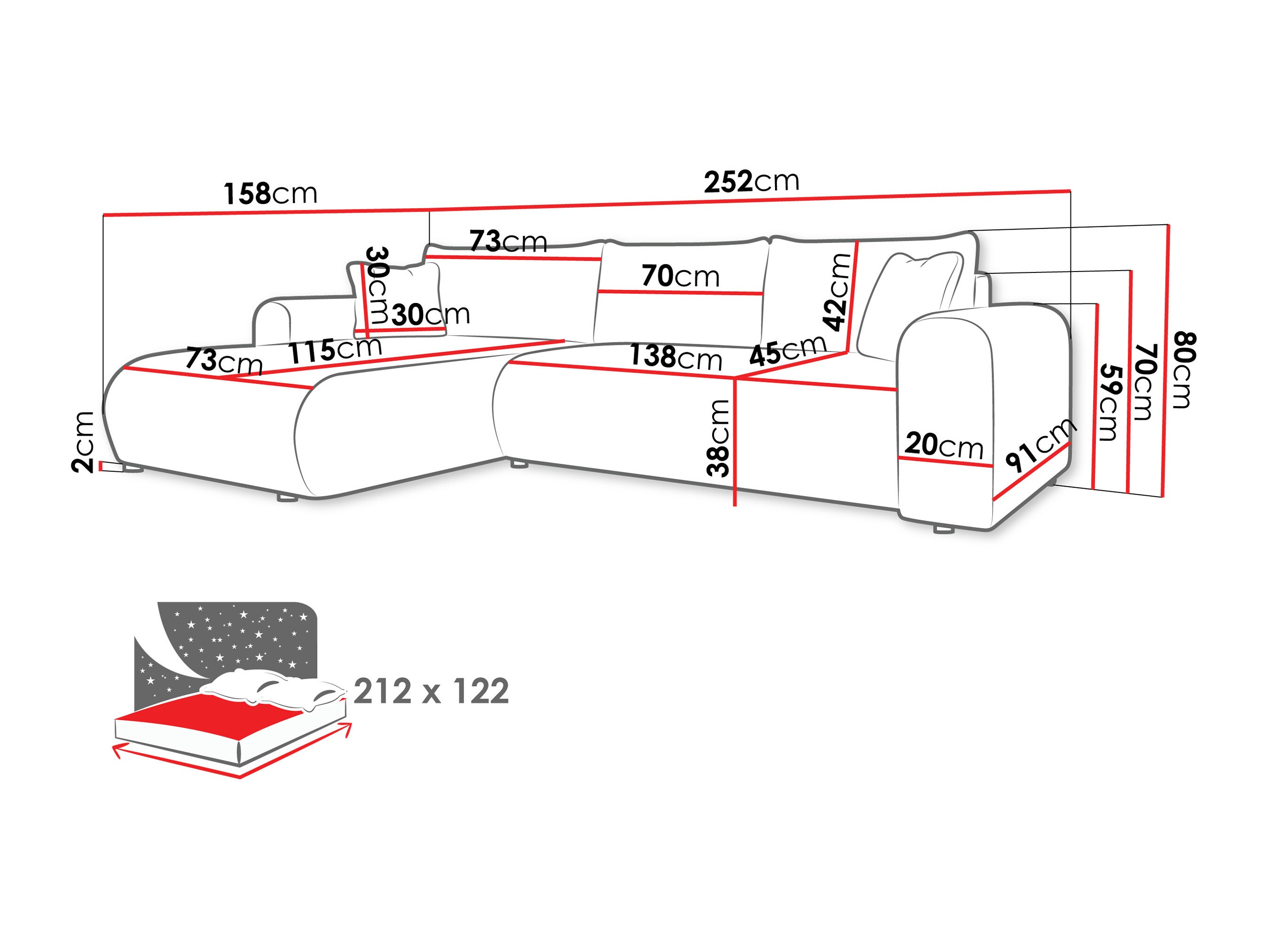 Ъглов диван Comfivo Labor (Poso 100)