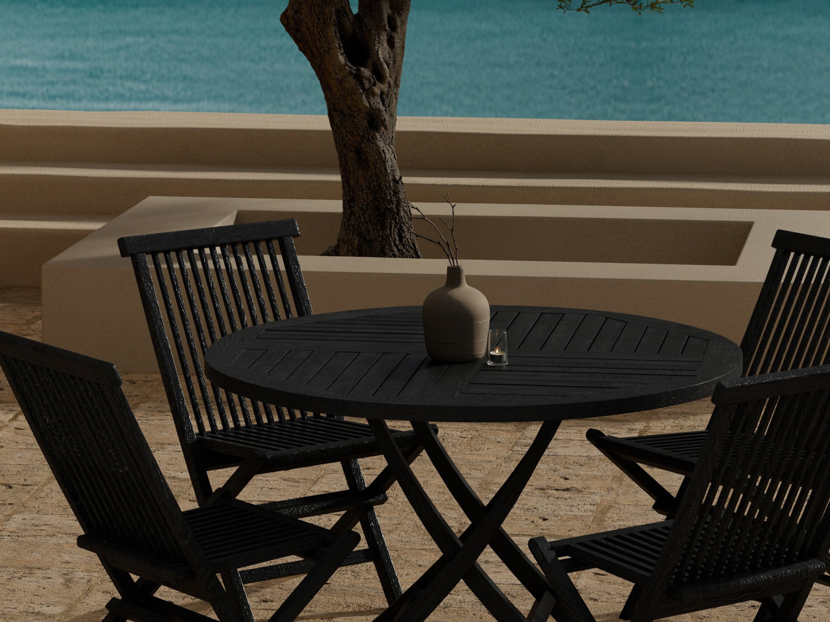 Градински комплект Nunova 145 (Черен)