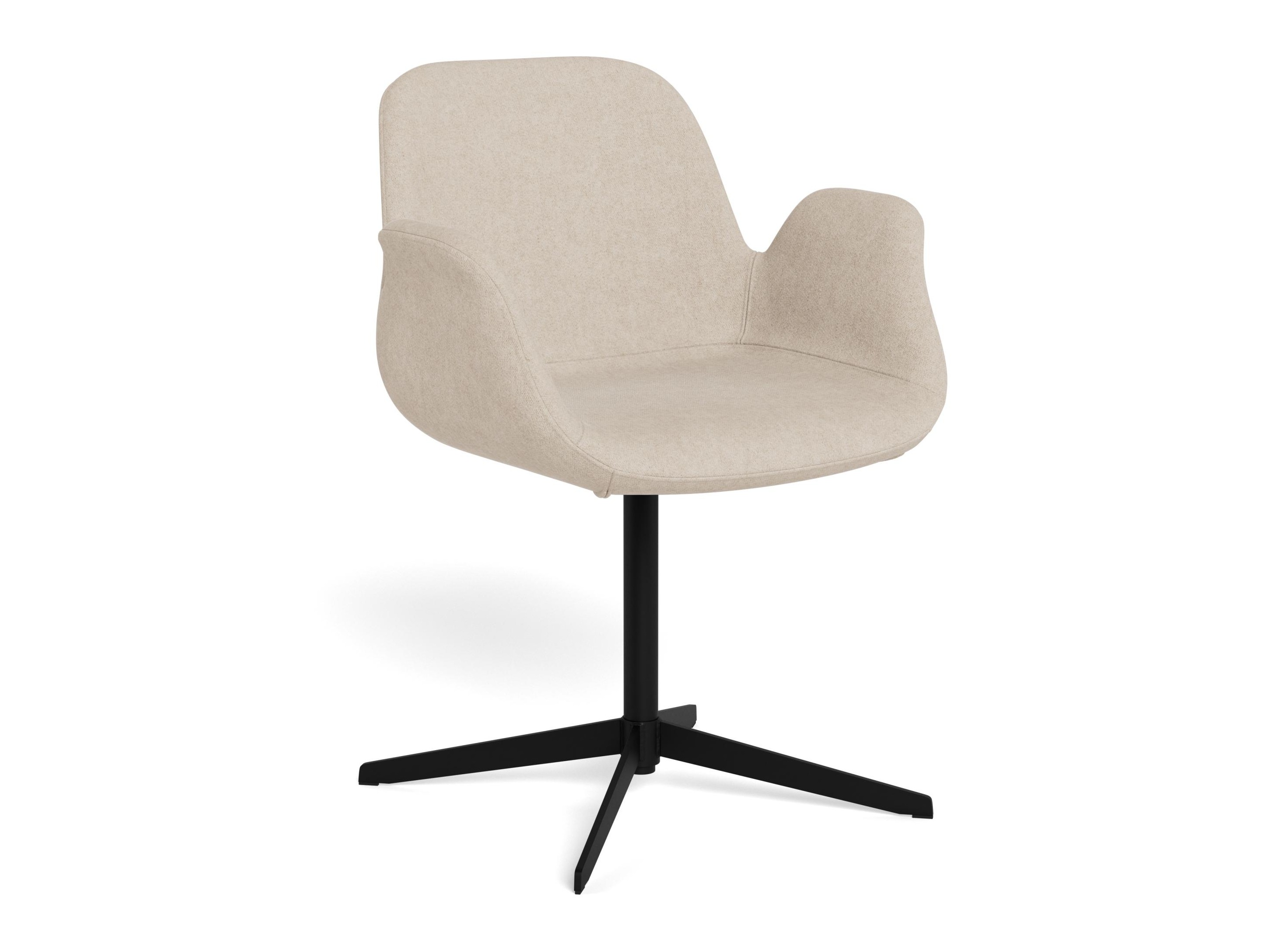 Стол Norsica 1058 (Черен + Светлокафяво)