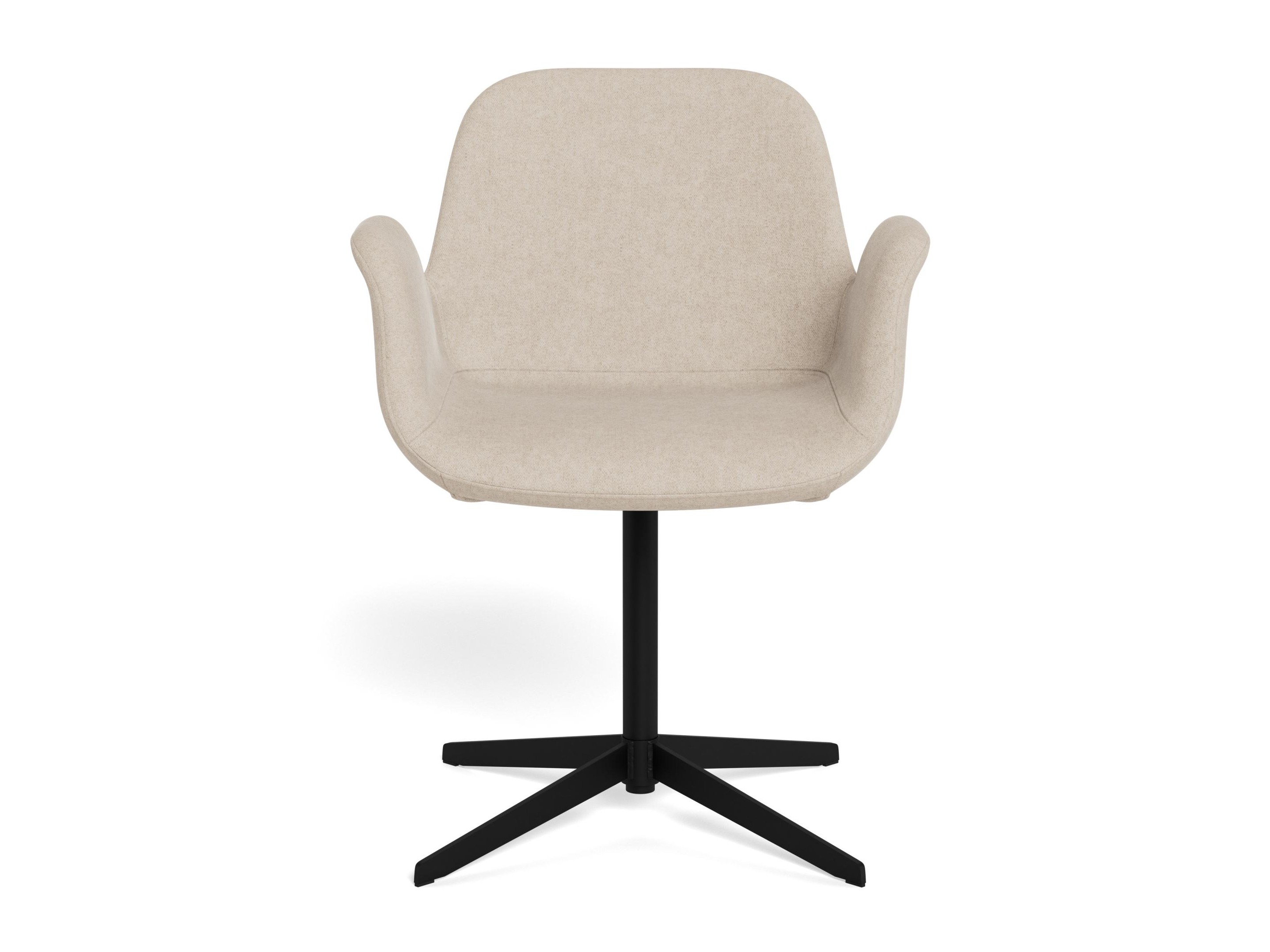 Стол Norsica 1058 (Черен + Светлокафяво)