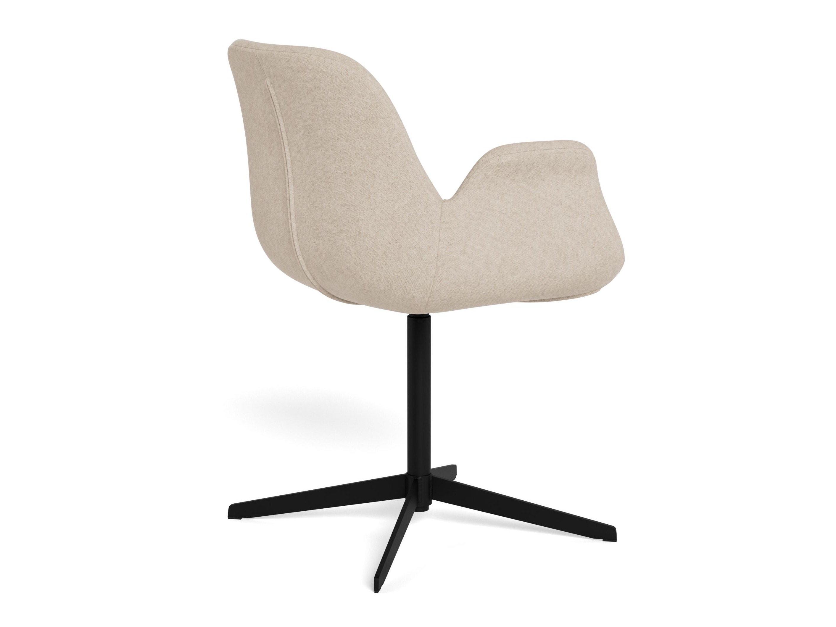 Стол Norsica 1058 (Черен + Светлокафяво)