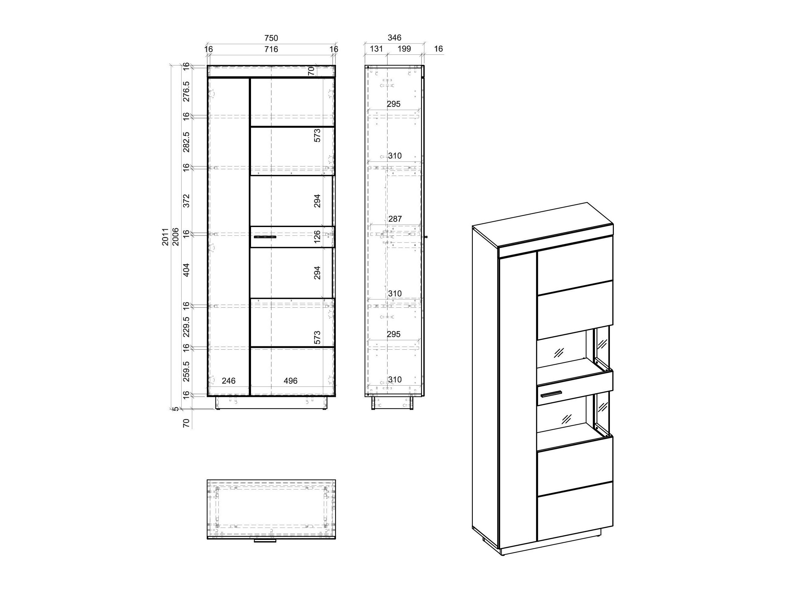 Етажерка Balelbu 105