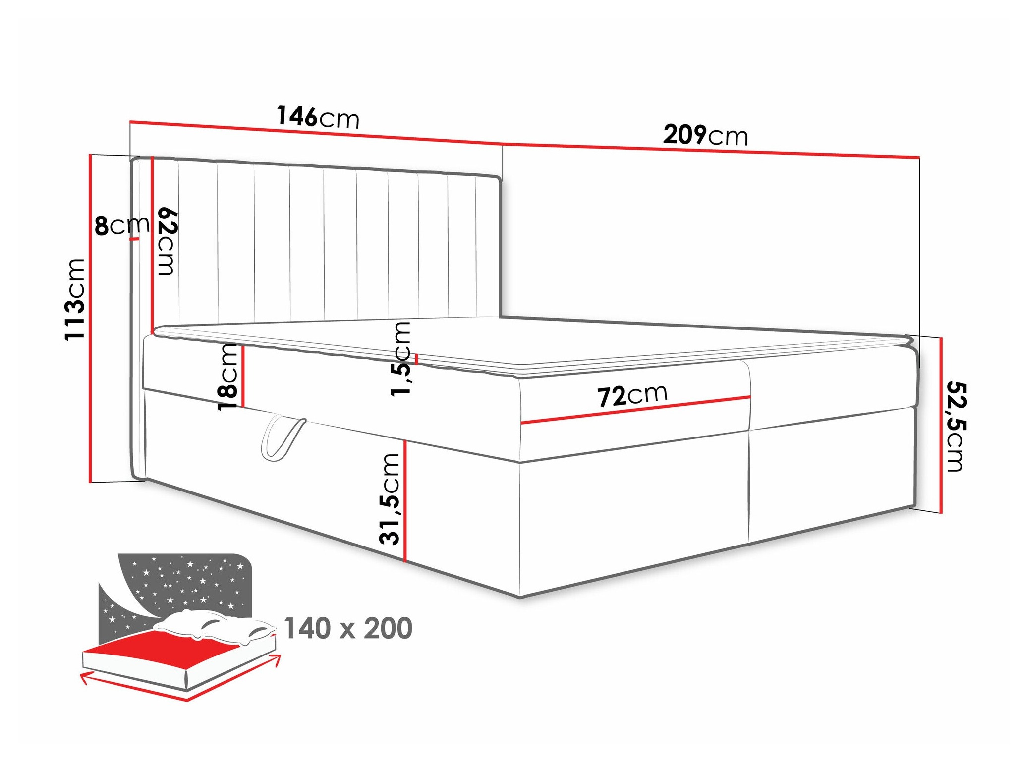 Континентално легло Garland 100 (Lima 14)