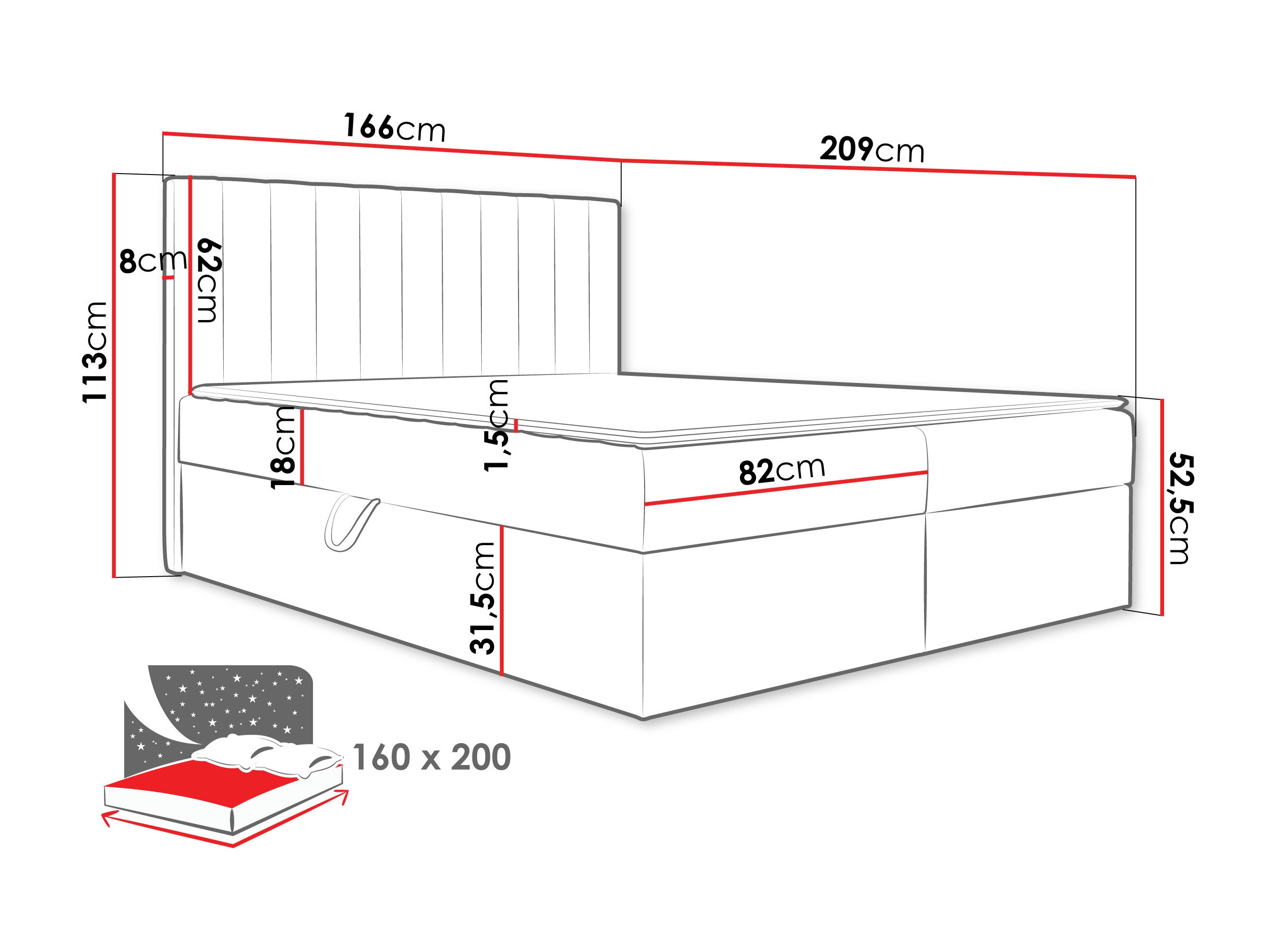 Континентално легло Garland 100 (Lima 46)