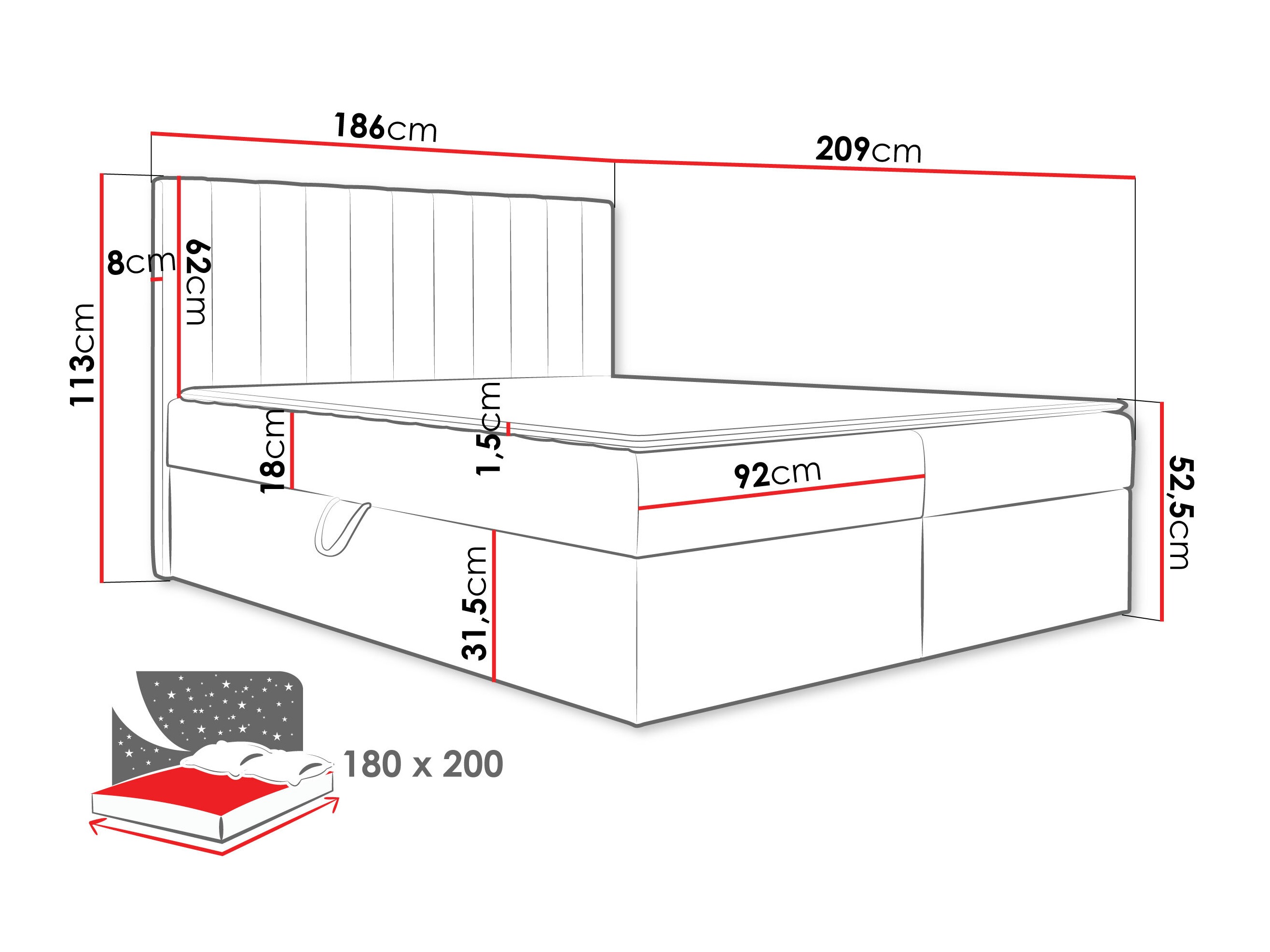 Континентално легло Garland 100 (Lima 46)