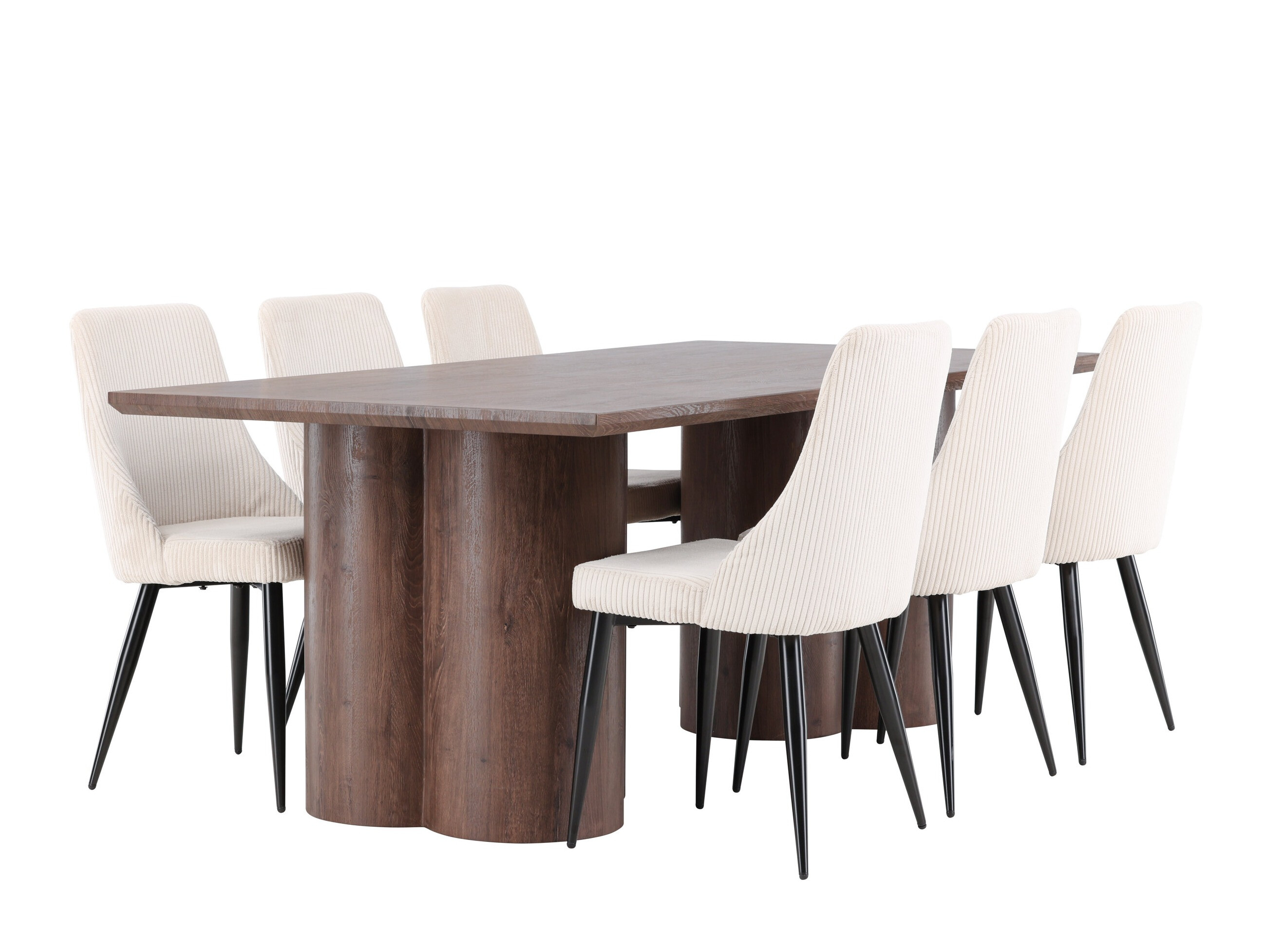 Маса и столове за трапезария Dallas 5179 (Кафяв)