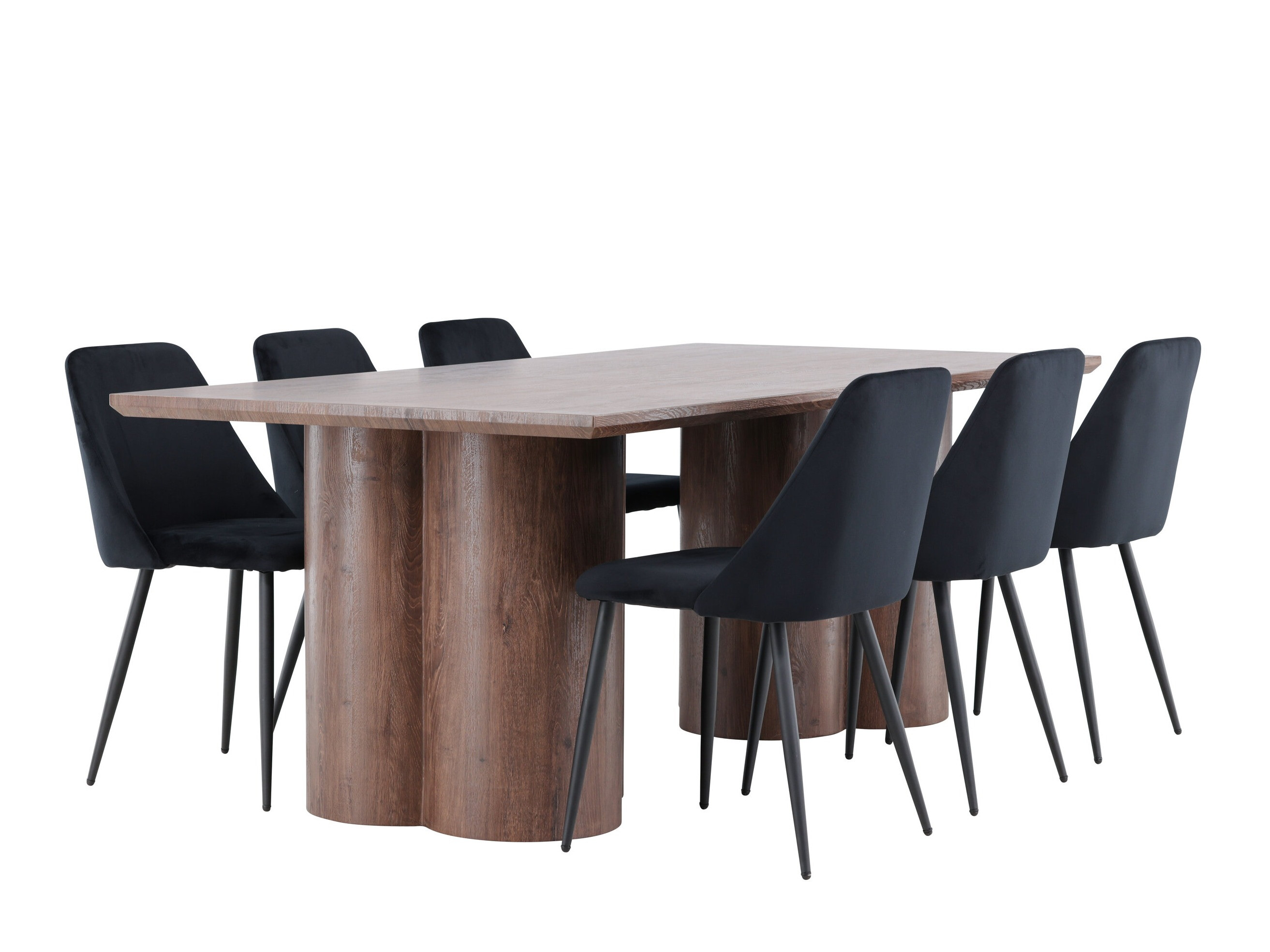 Маса и столове за трапезария Dallas 5182 (Кафяв)