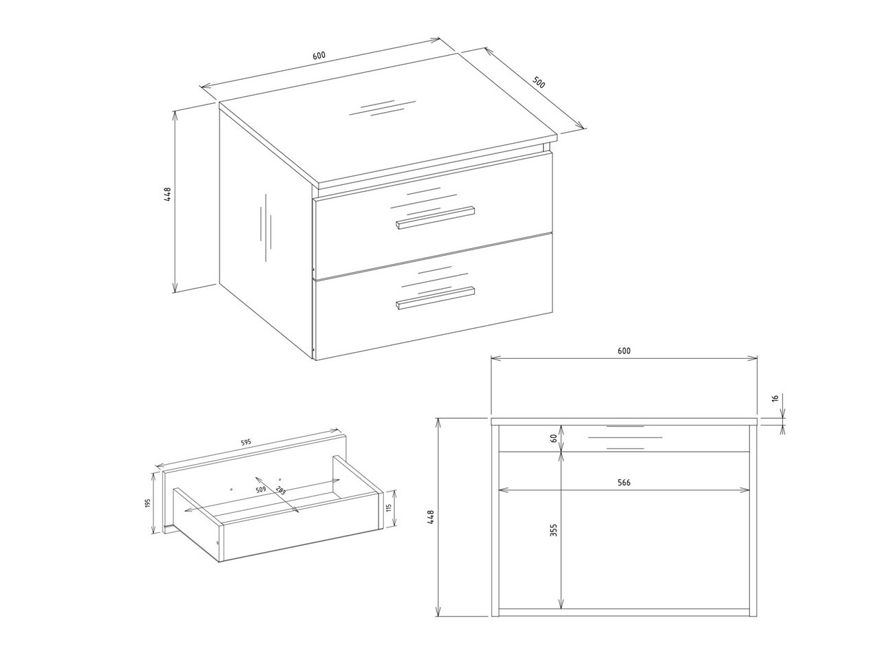 Окачен шкаф за мивка Nolmaru 112