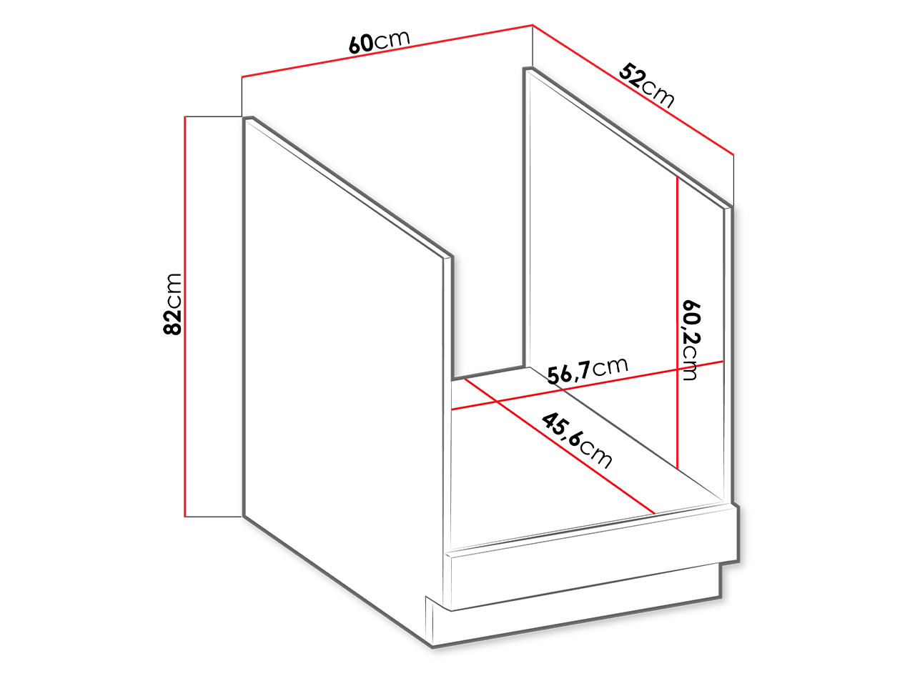 Модулен шкаф за вградени уреди Retro White 109