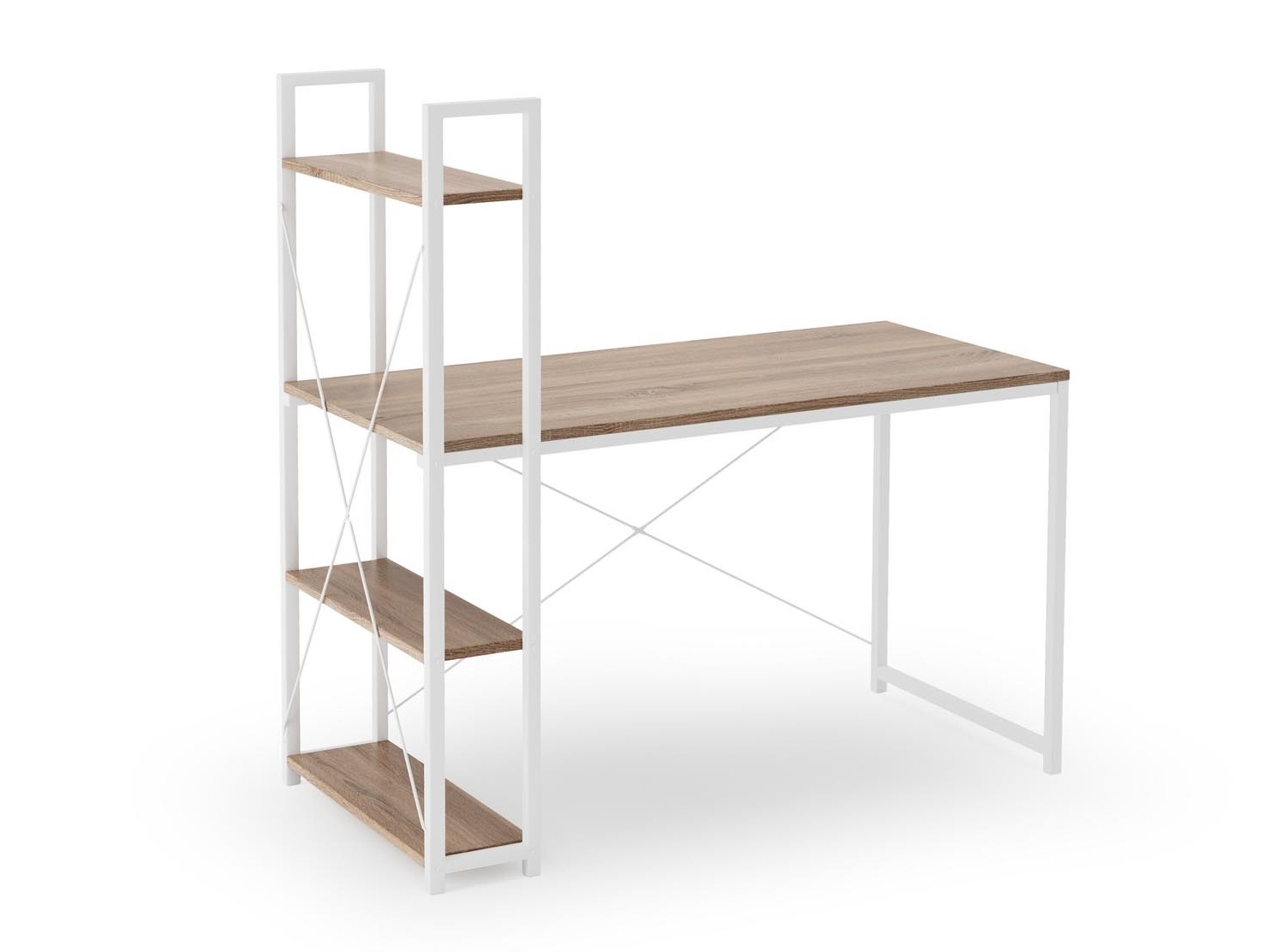 Офис бюро Houston 1888 (Сонома дъб + Бял)