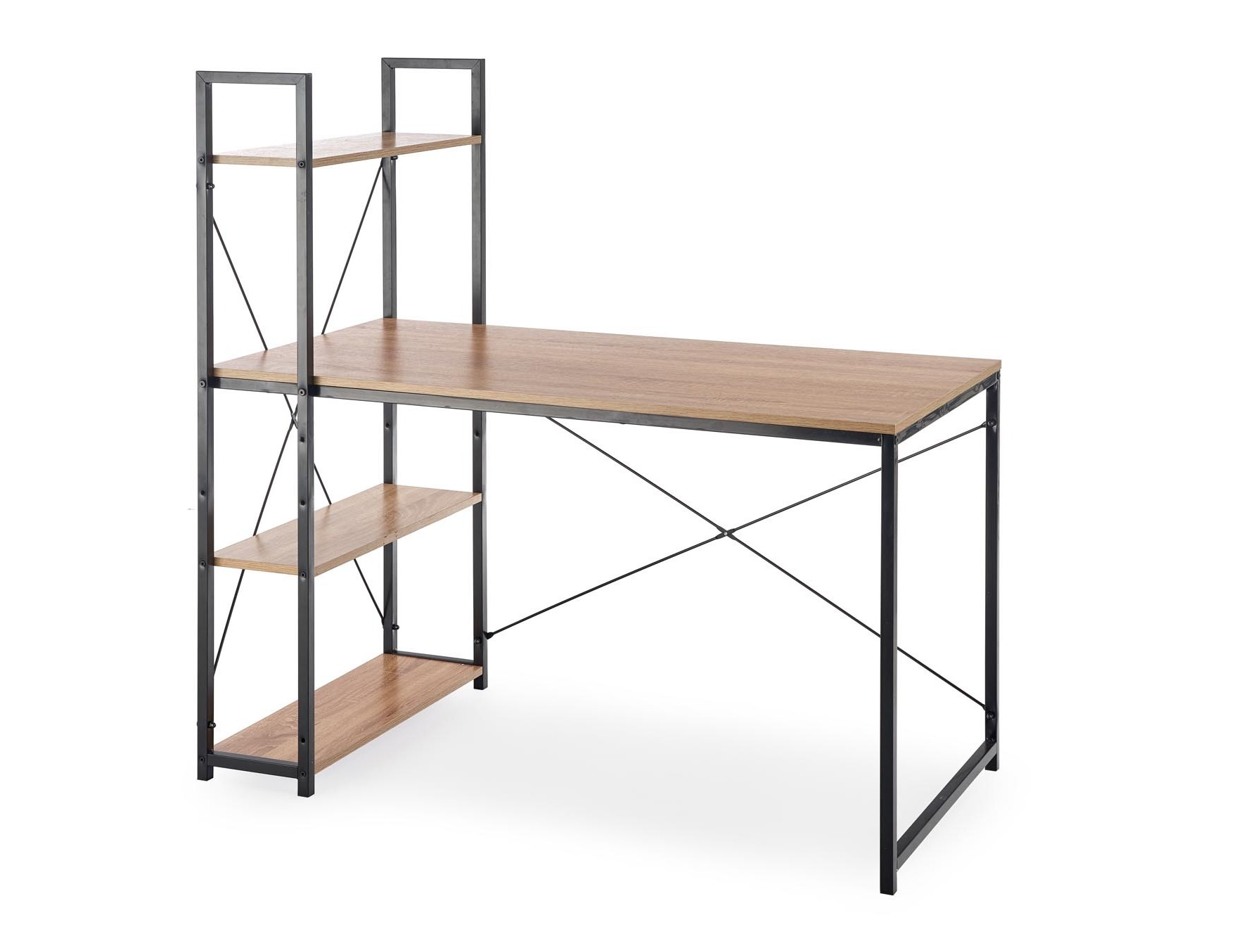 Офис бюро Houston 1888 (Сонома дъб + Черен)