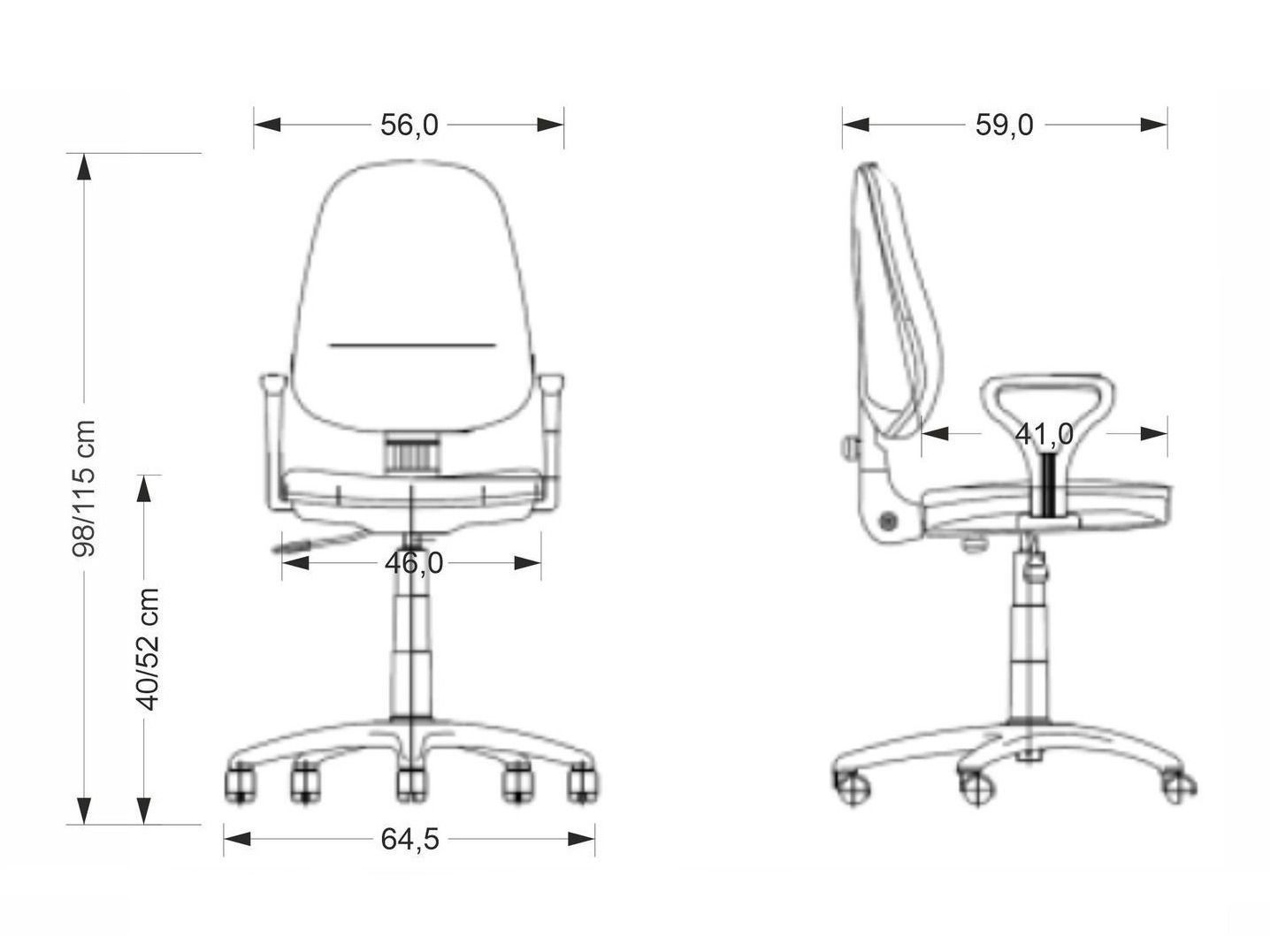Офис стол Houston 152 (Черен)