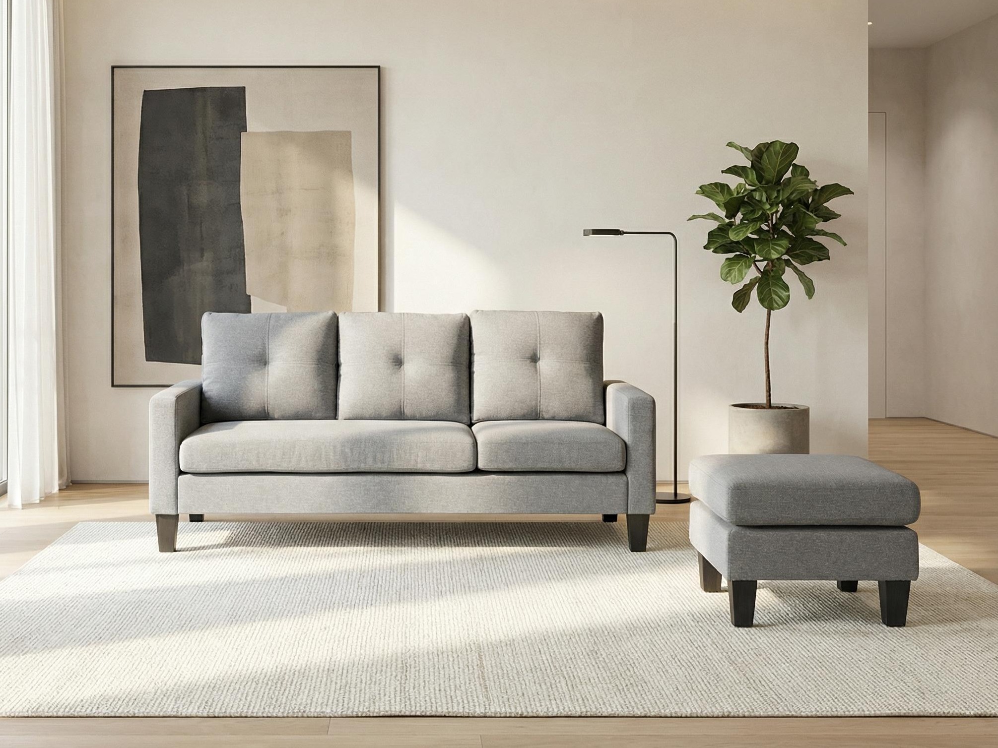 Комплект мека мебел Houston 1825 (Сив)