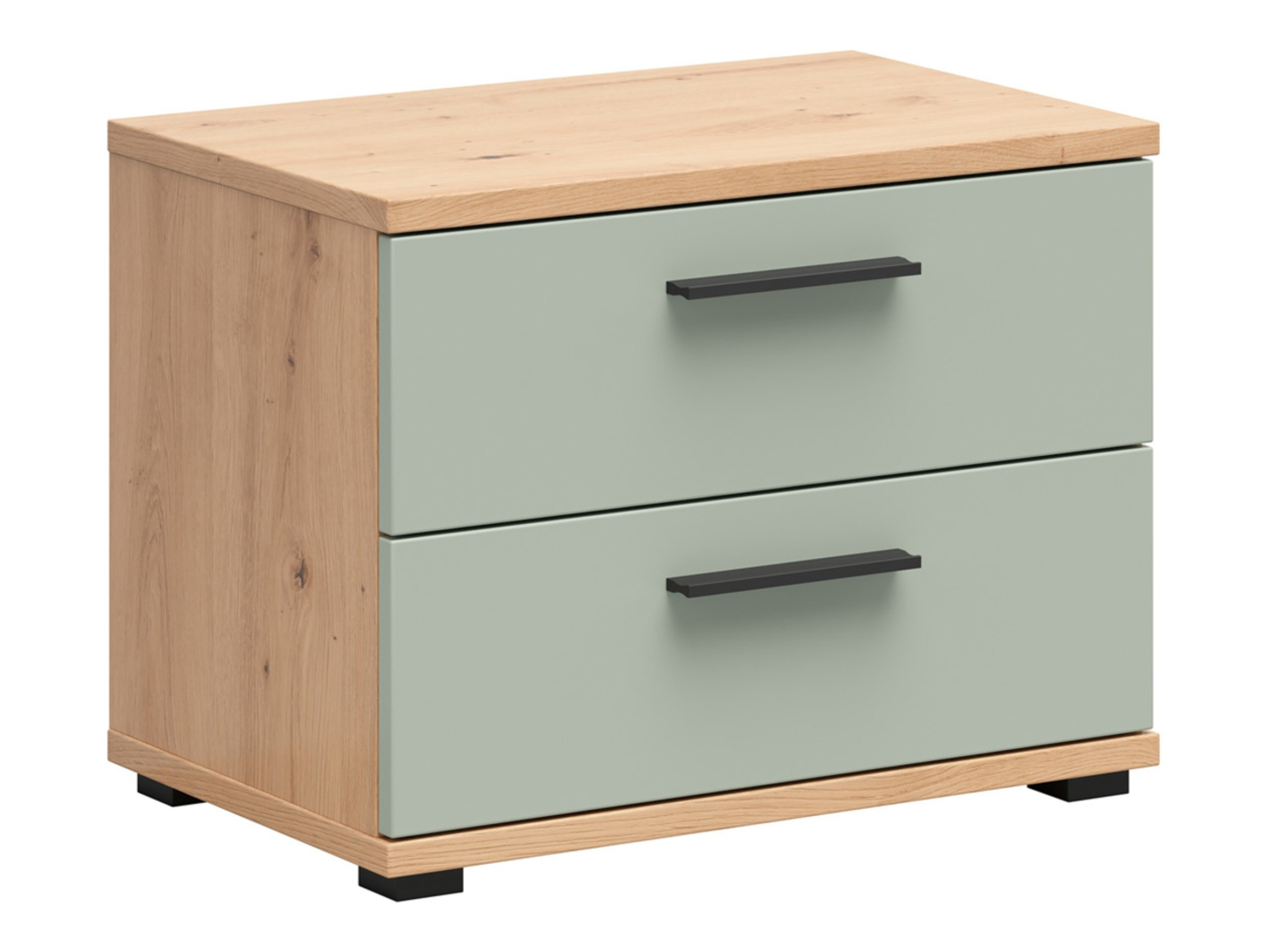 Нощно шкафче Livcali 100 (Зелен + Artisan дъб)