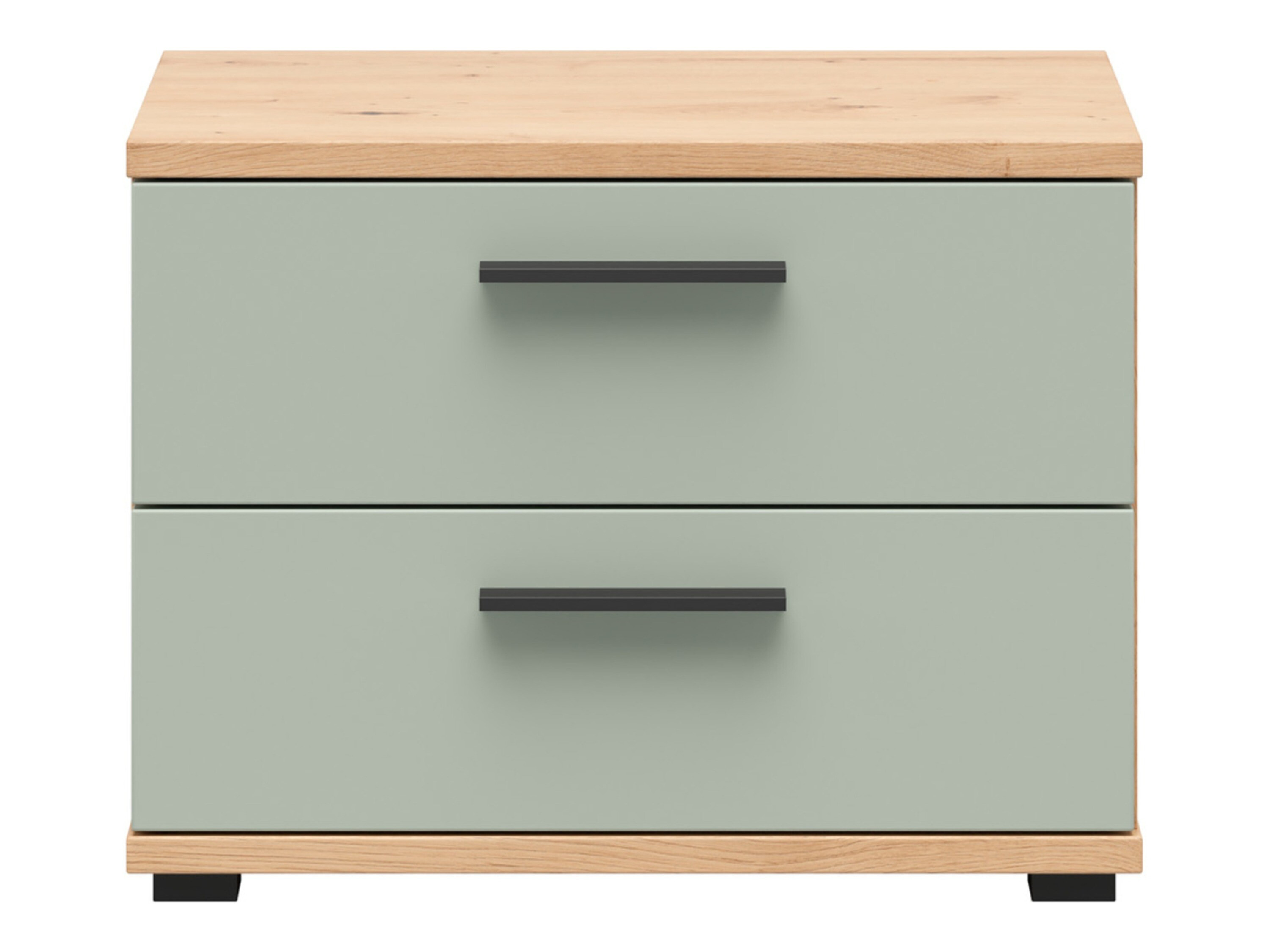 Нощно шкафче Livcali 100 (Зелен + Artisan дъб)