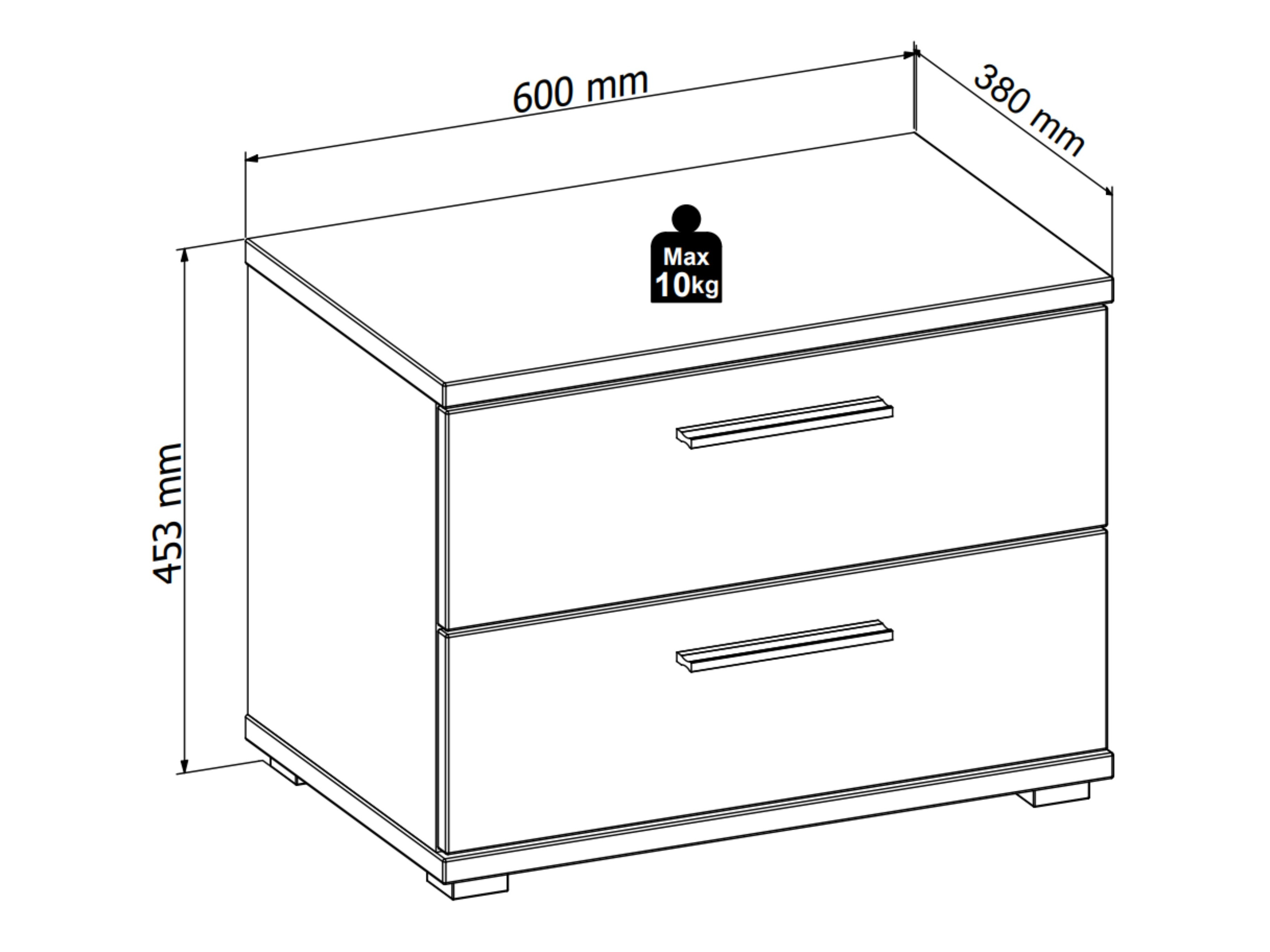 Нощно шкафче Livcali 100 (Зелен + Artisan дъб)