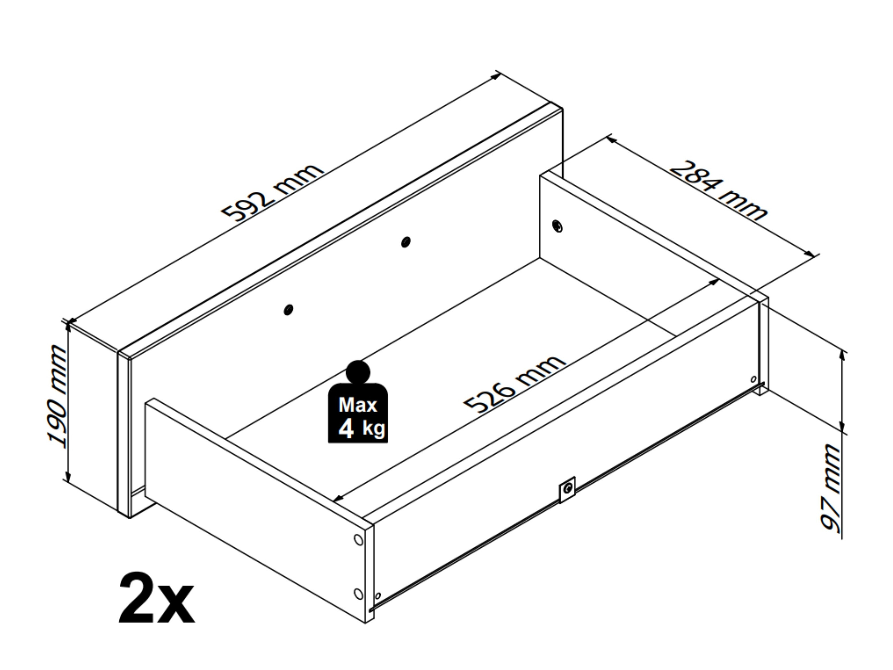 Нощно шкафче Livcali 100 (Зелен + Artisan дъб)