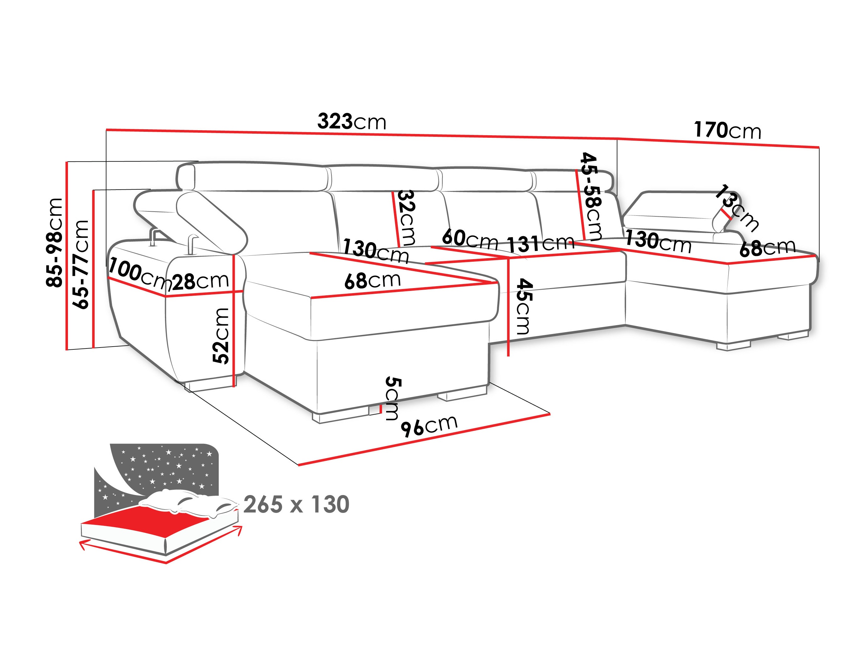 Ъглов диван Columbus 253 (Lumo 55)