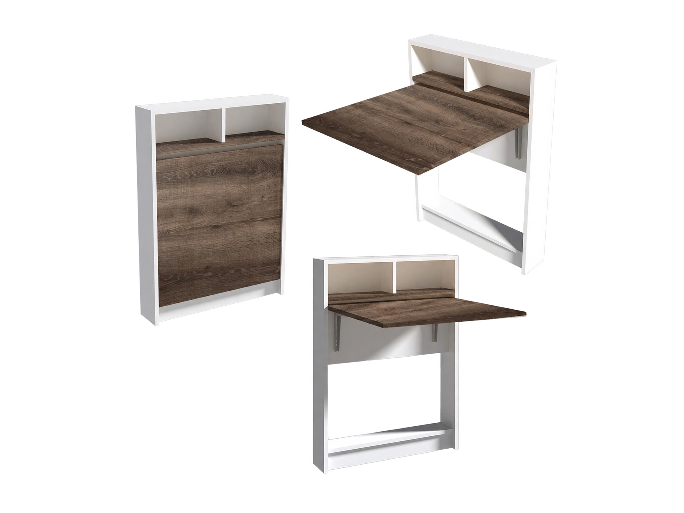 Сгъваема маса Kailua 187 (Бял + Светлокафяво)