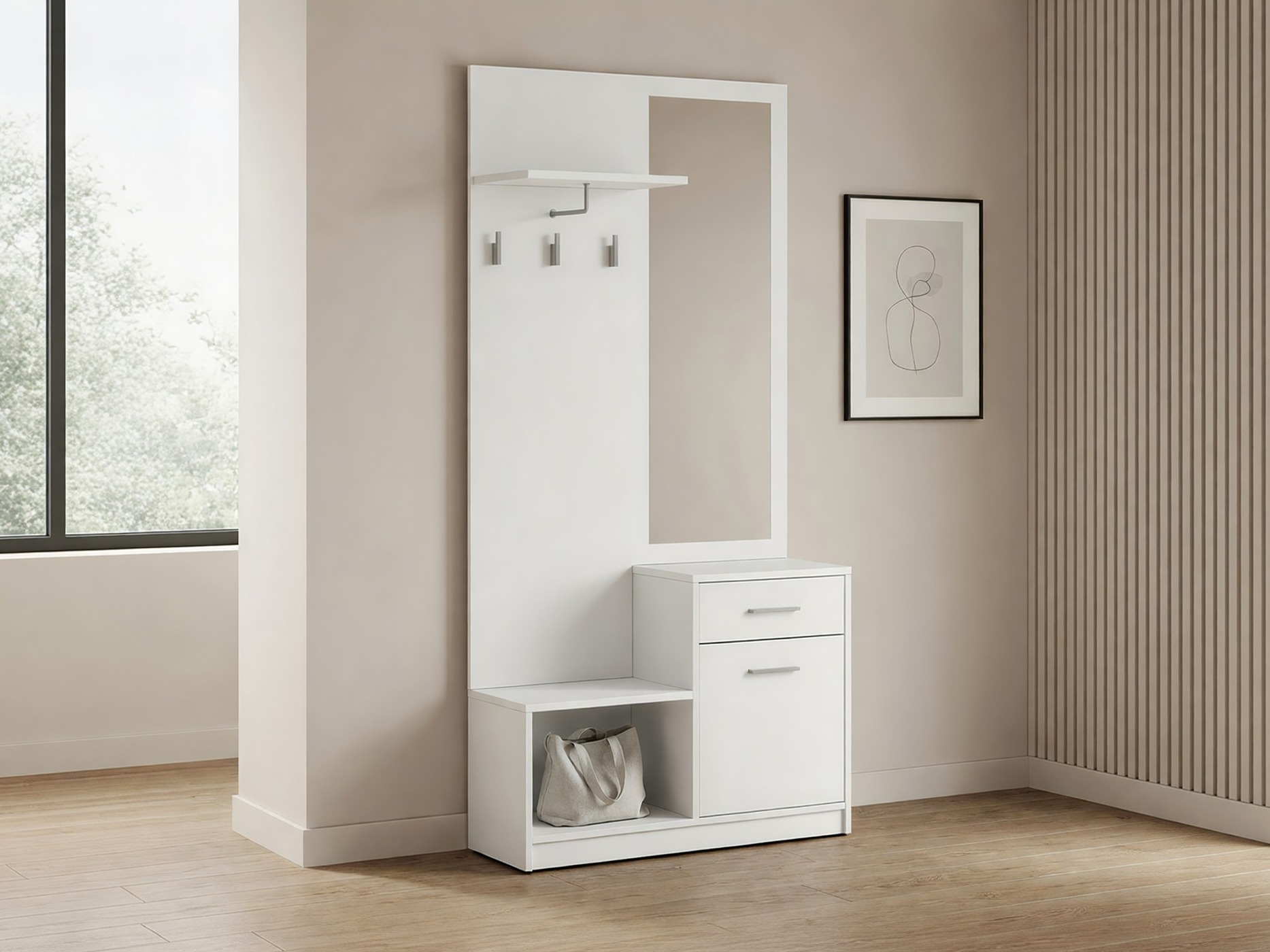 Комплект за антре Novsore 121 (Бял)